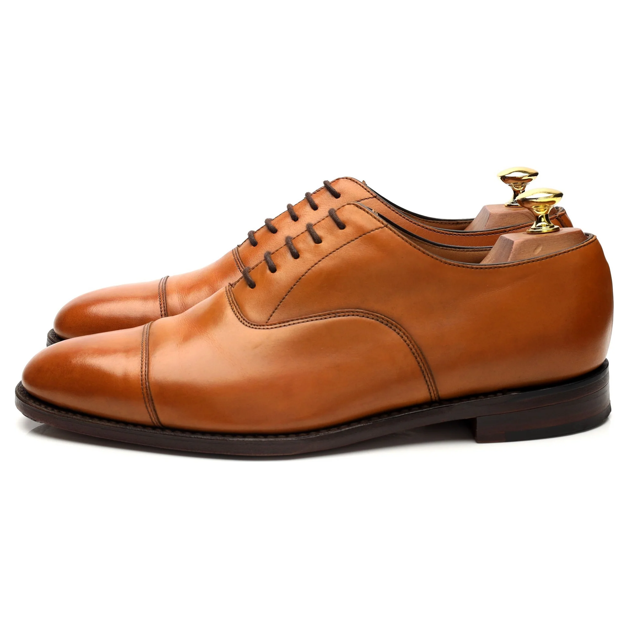 1880 'Aldwych' Tan Brown Leather Oxford UK 8.5 F - Image 3