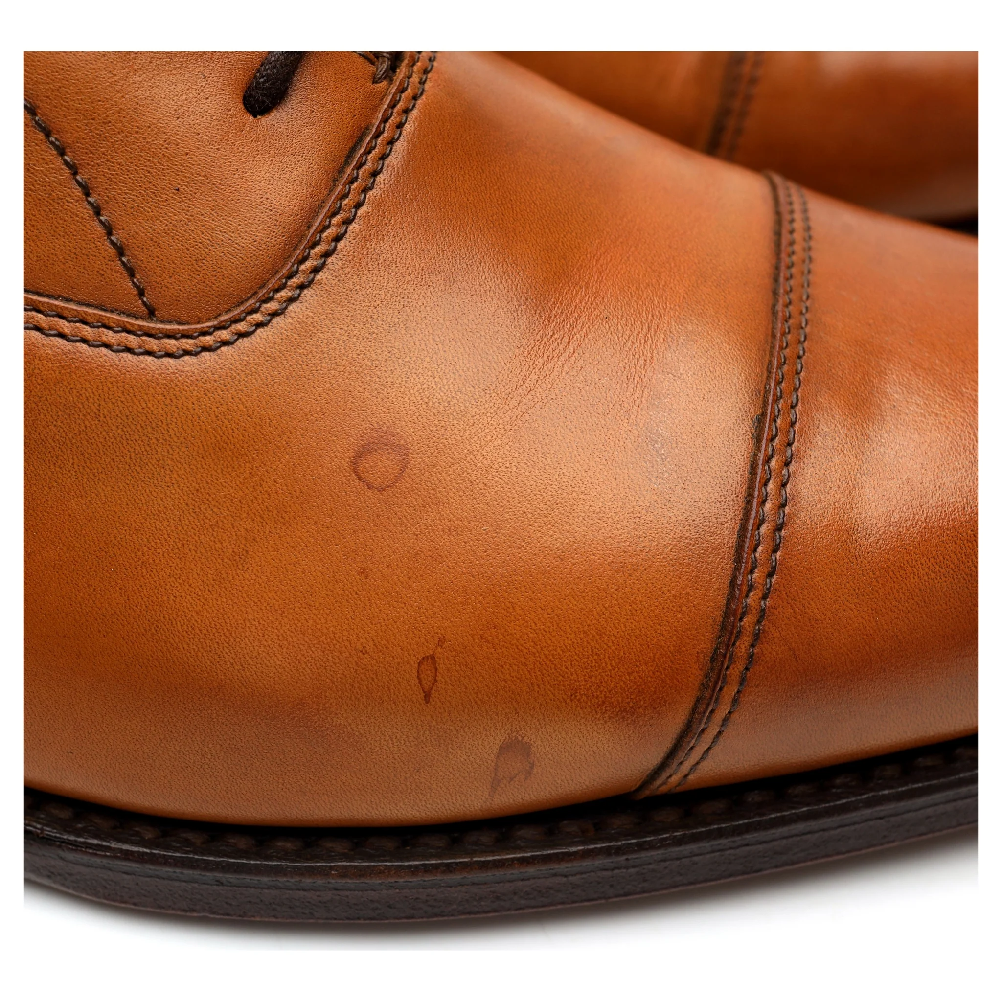 1880 'Aldwych' Tan Brown Leather Oxford UK 8.5 F - Image 4