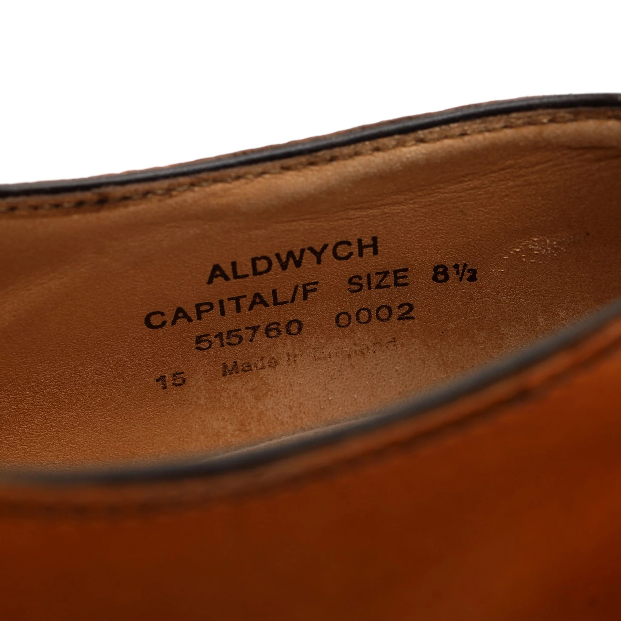 1880 'Aldwych' Tan Brown Leather Oxford UK 8.5 F - Image 8