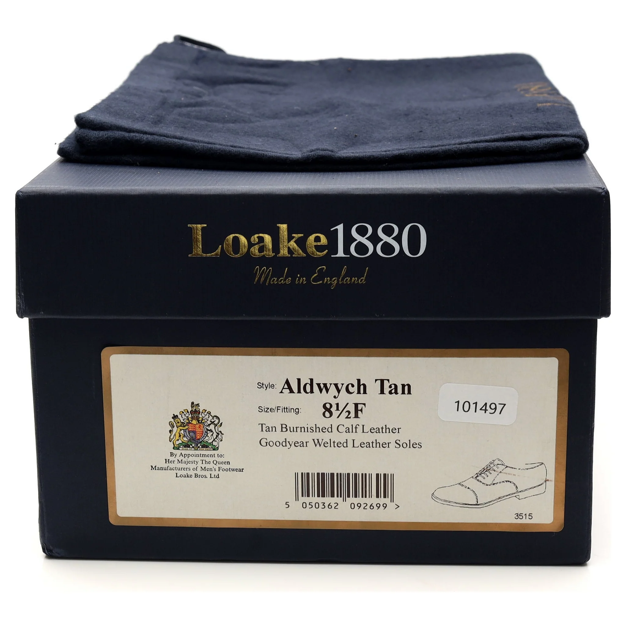 1880 'Aldwych' Tan Brown Leather Oxford UK 8.5 F - Image 9