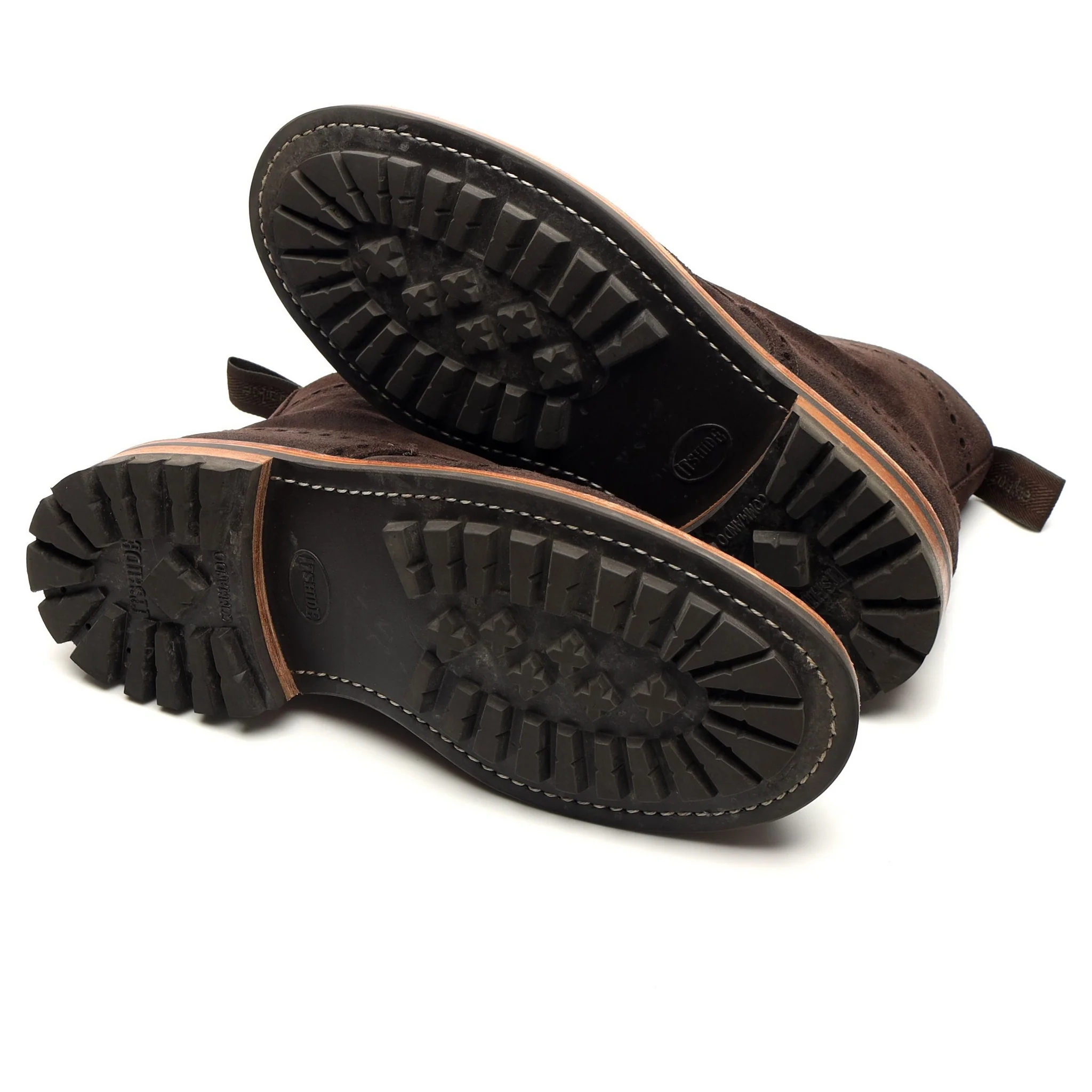 MTO 1880 'Bedale' Dark Brown Waxed Suede Brogue Boots UK 6 G - Image 5