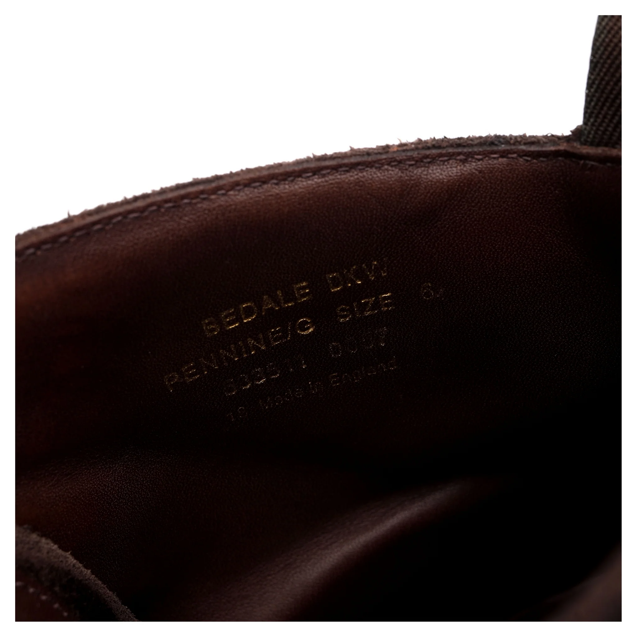 MTO 1880 'Bedale' Dark Brown Waxed Suede Brogue Boots UK 6 G - Image 7