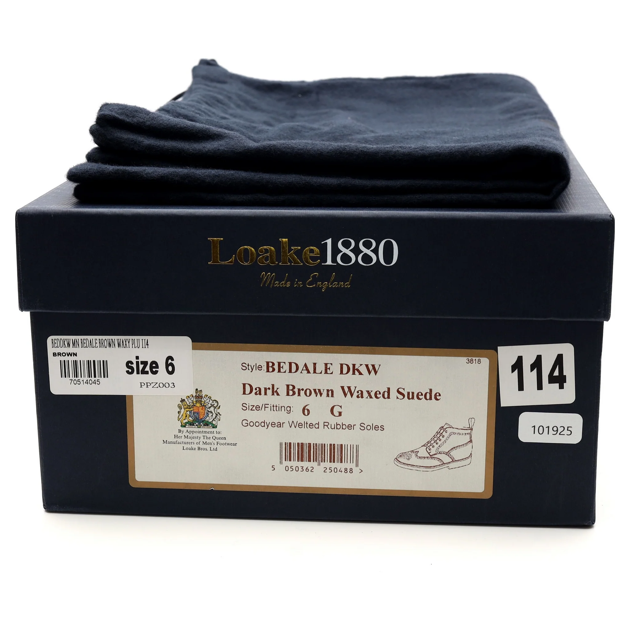 MTO 1880 'Bedale' Dark Brown Waxed Suede Brogue Boots UK 6 G - Image 8