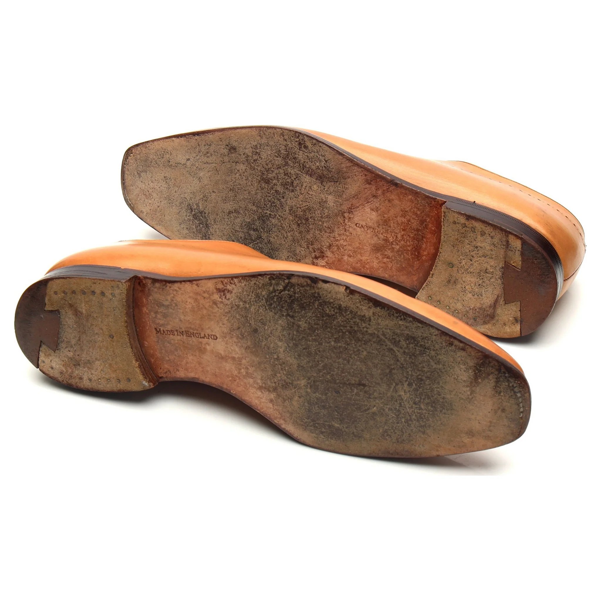 Tan Brown Leather Wholecut Oxford UK 10 E - Image 5