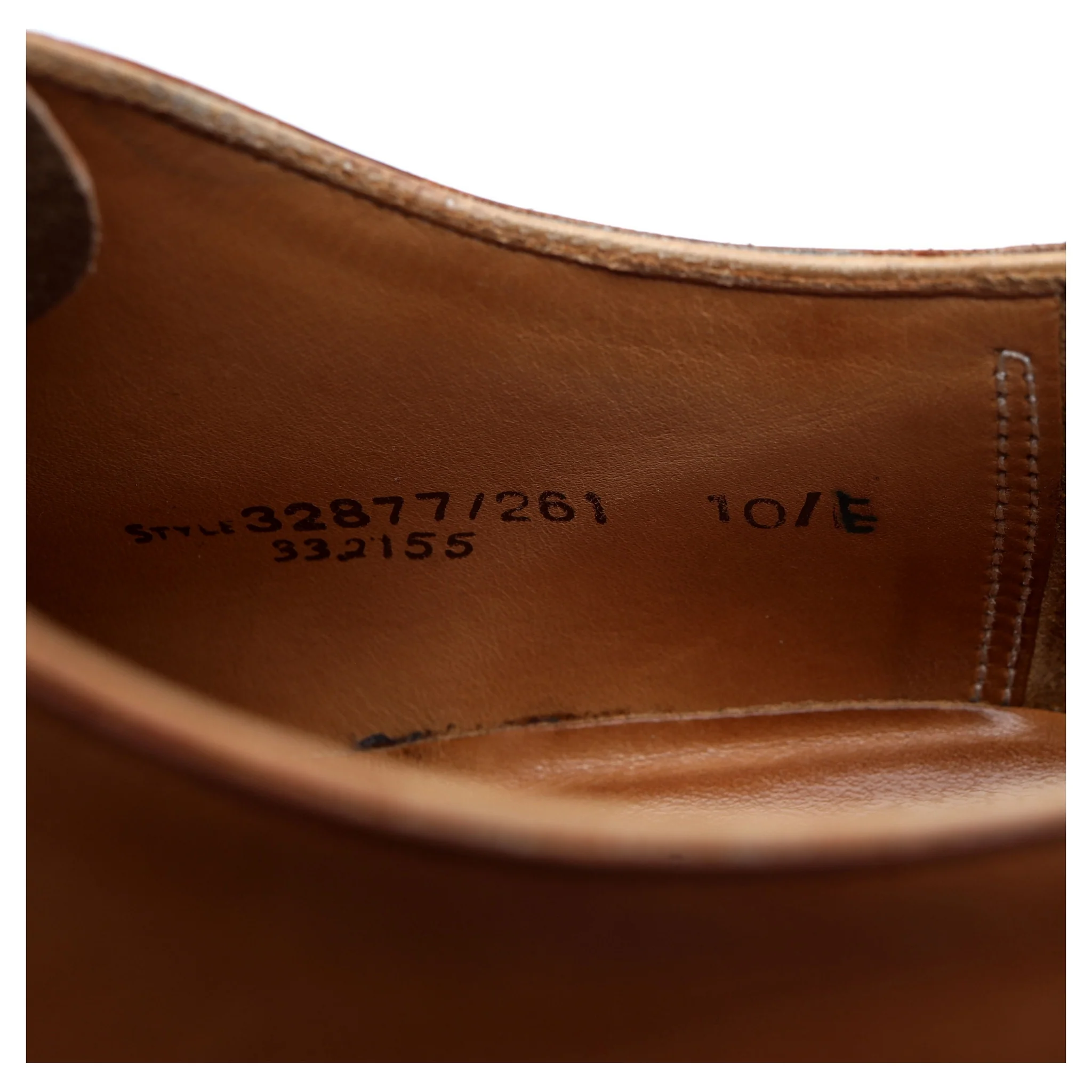 Tan Brown Leather Wholecut Oxford UK 10 E - Image 8