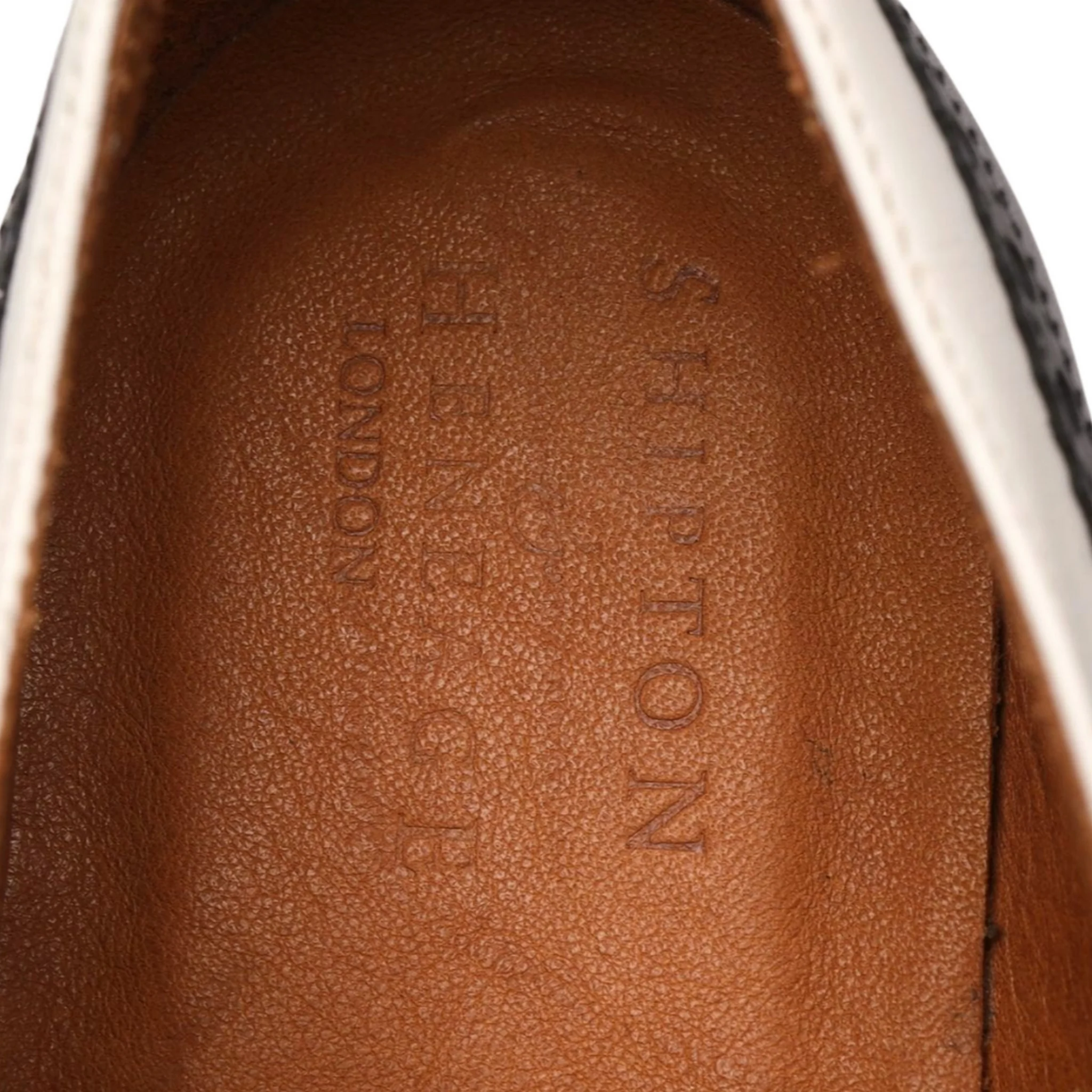 'Chicago' Black and White Leather Oxford Brogue UK 7.5 - Image 6