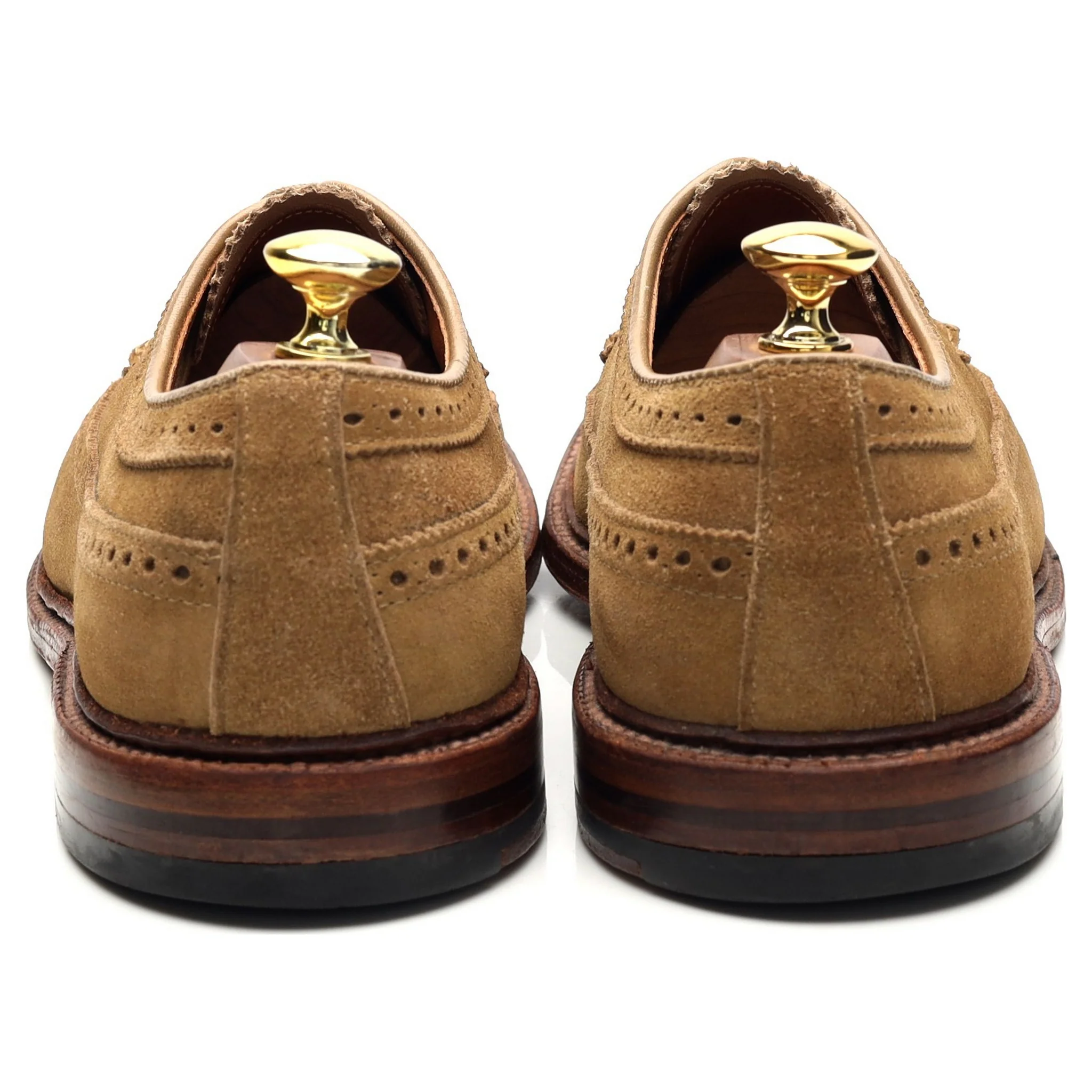 '87895F' Tan Brown Suede Derby Brogues UK 8.5 US 9.5 D - Image 4