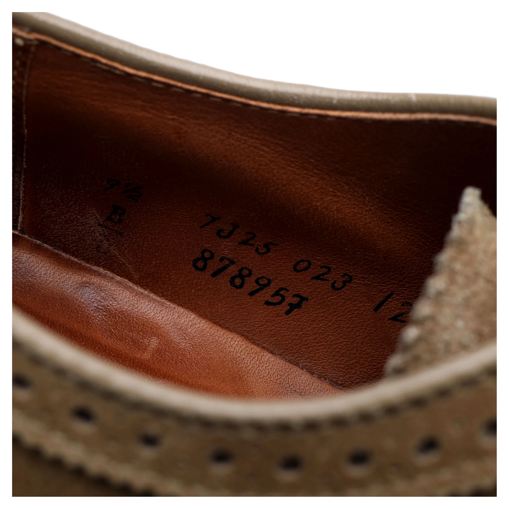 '87895F' Tan Brown Suede Derby Brogues UK 8.5 US 9.5 D - Image 7
