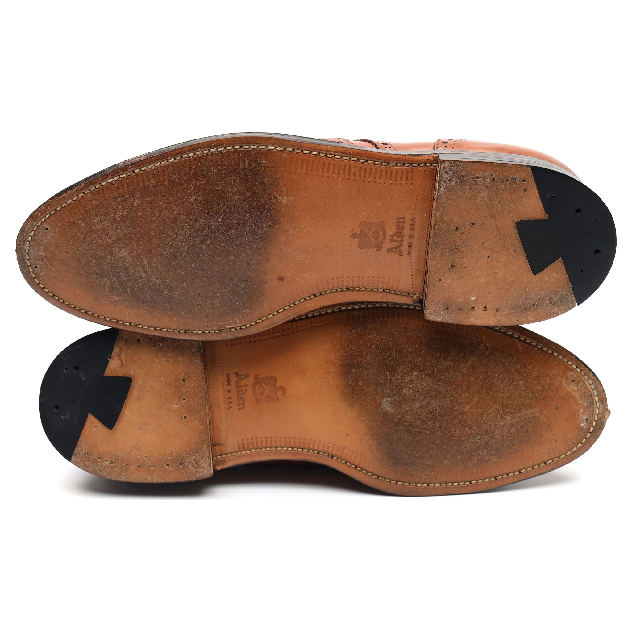 '966' Tan Brown Leather Derby Brogues UK 7.5 US 8 EU 41.5 - Image 7