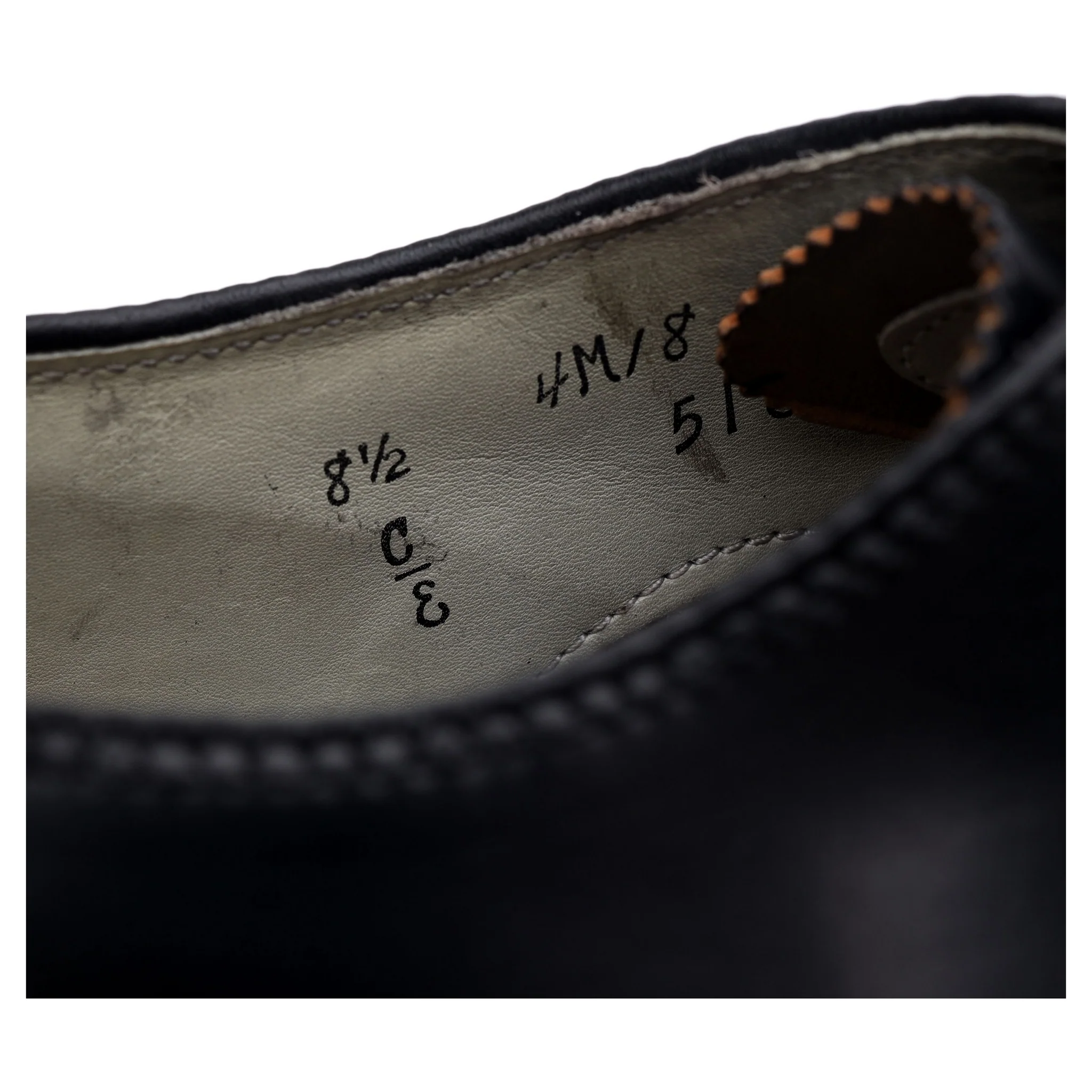 '5183' Black Cordovan Leather Oxford UK 8 US 8.5 - Image 13