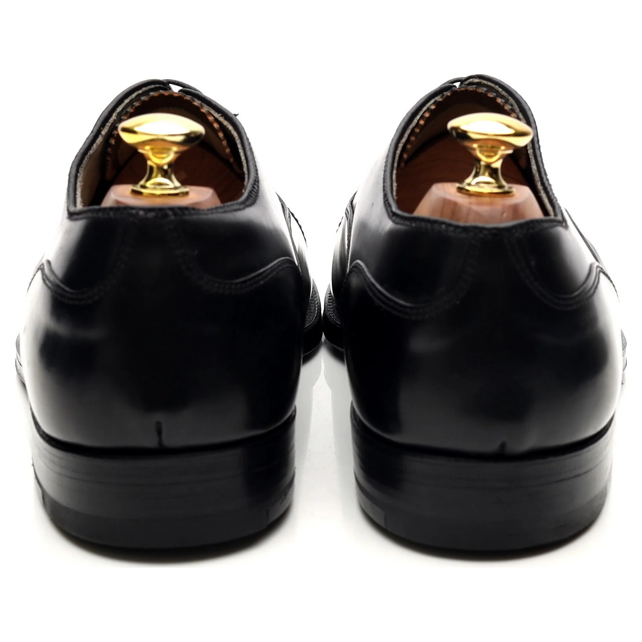 '5183' Black Cordovan Leather Oxford UK 8 US 8.5 - Image 4