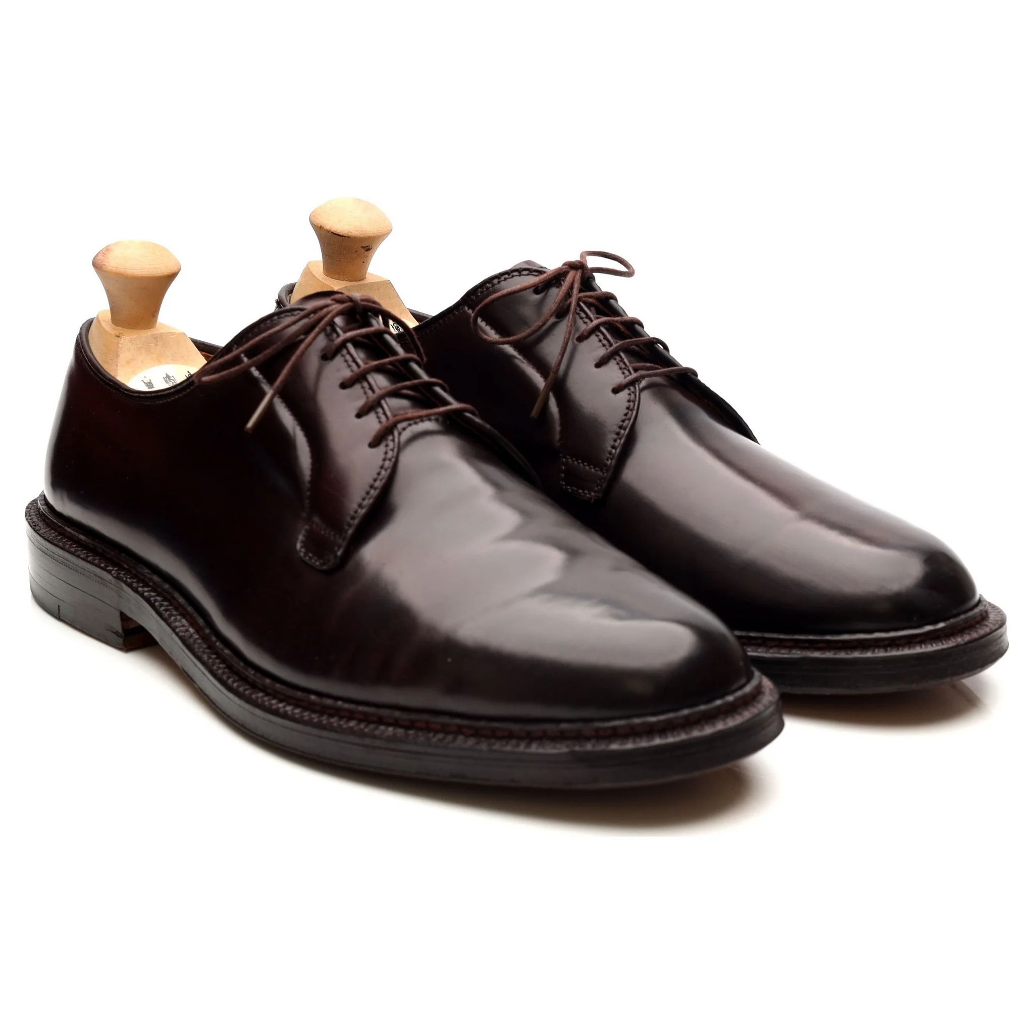 '990' Burgundy Cordovan Leather Derby UK 8 US 8.5 - Image 7