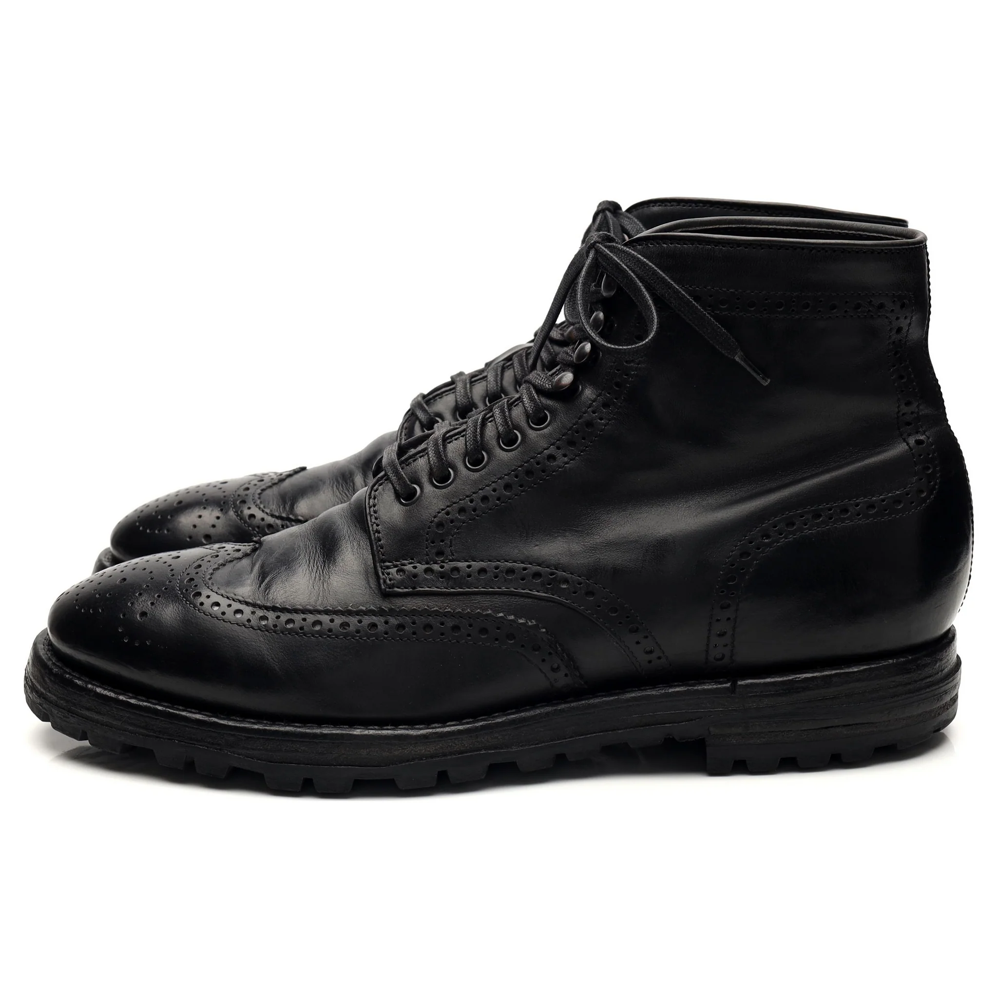 'Aspen 008' Black Leather Brogue Boots UK 5 EU 39 - Image 3