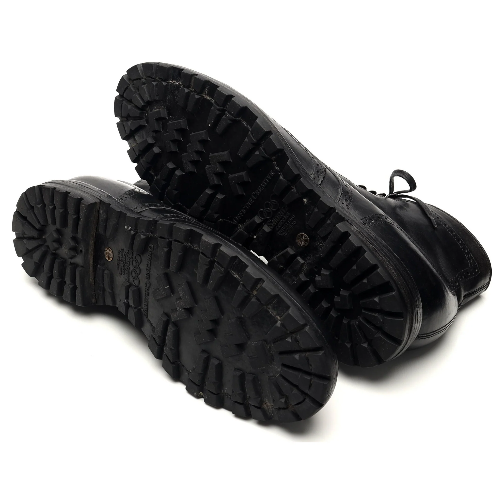 'Aspen 008' Black Leather Brogue Boots UK 5 EU 39 - Image 5