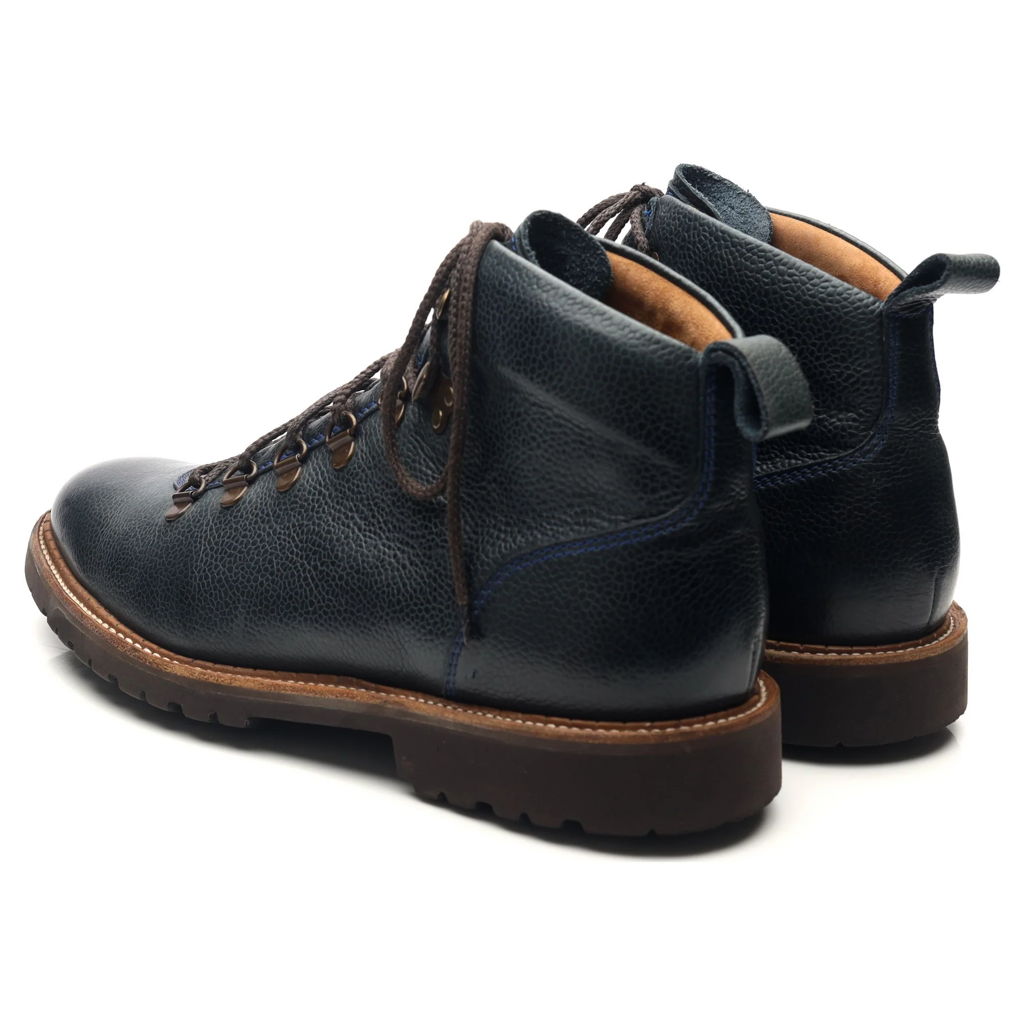 'Glencoe' Navy Blue Leather Hiker Boots UK 9.5 F - Image 3