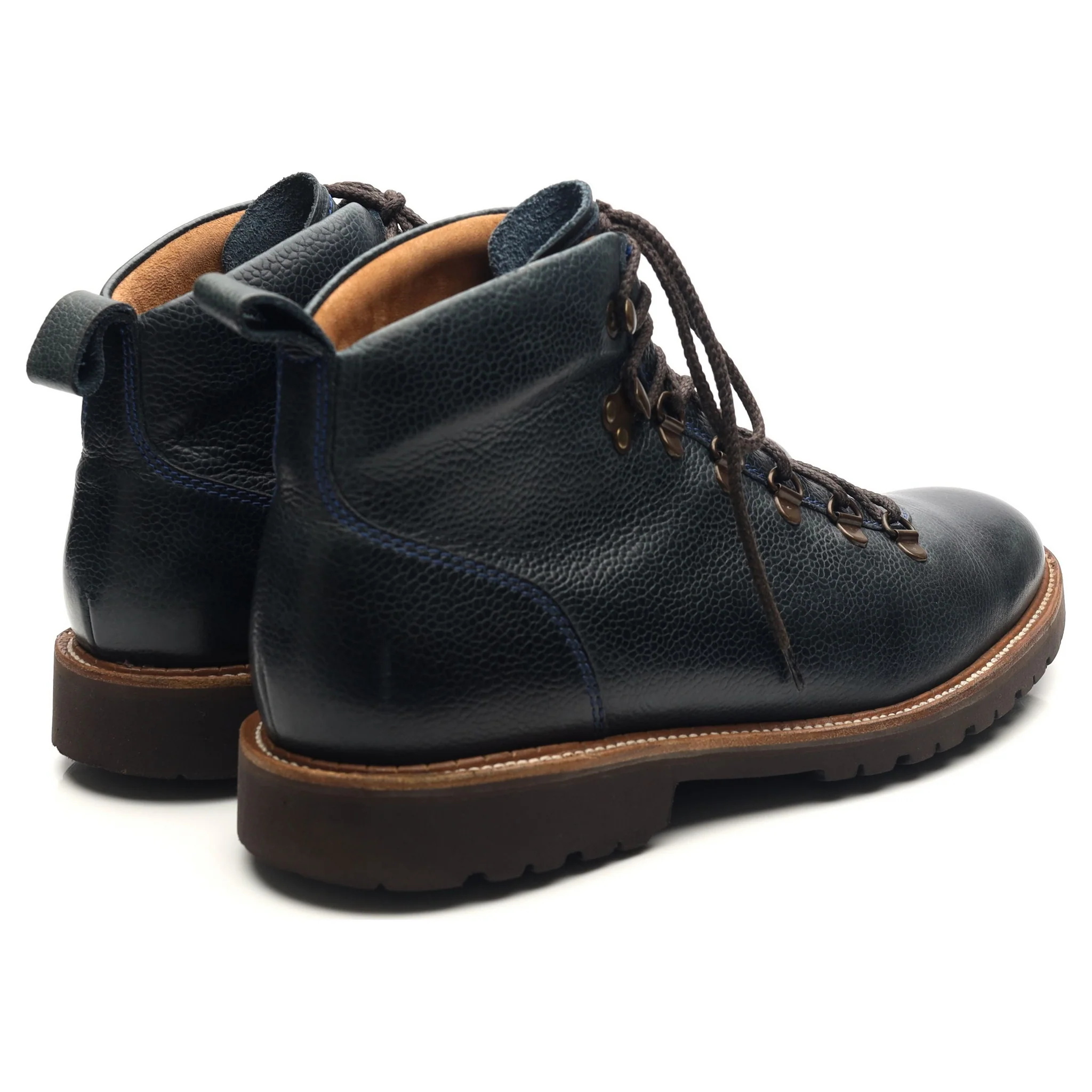 'Glencoe' Navy Blue Leather Hiker Boots UK 9.5 F - Image 5