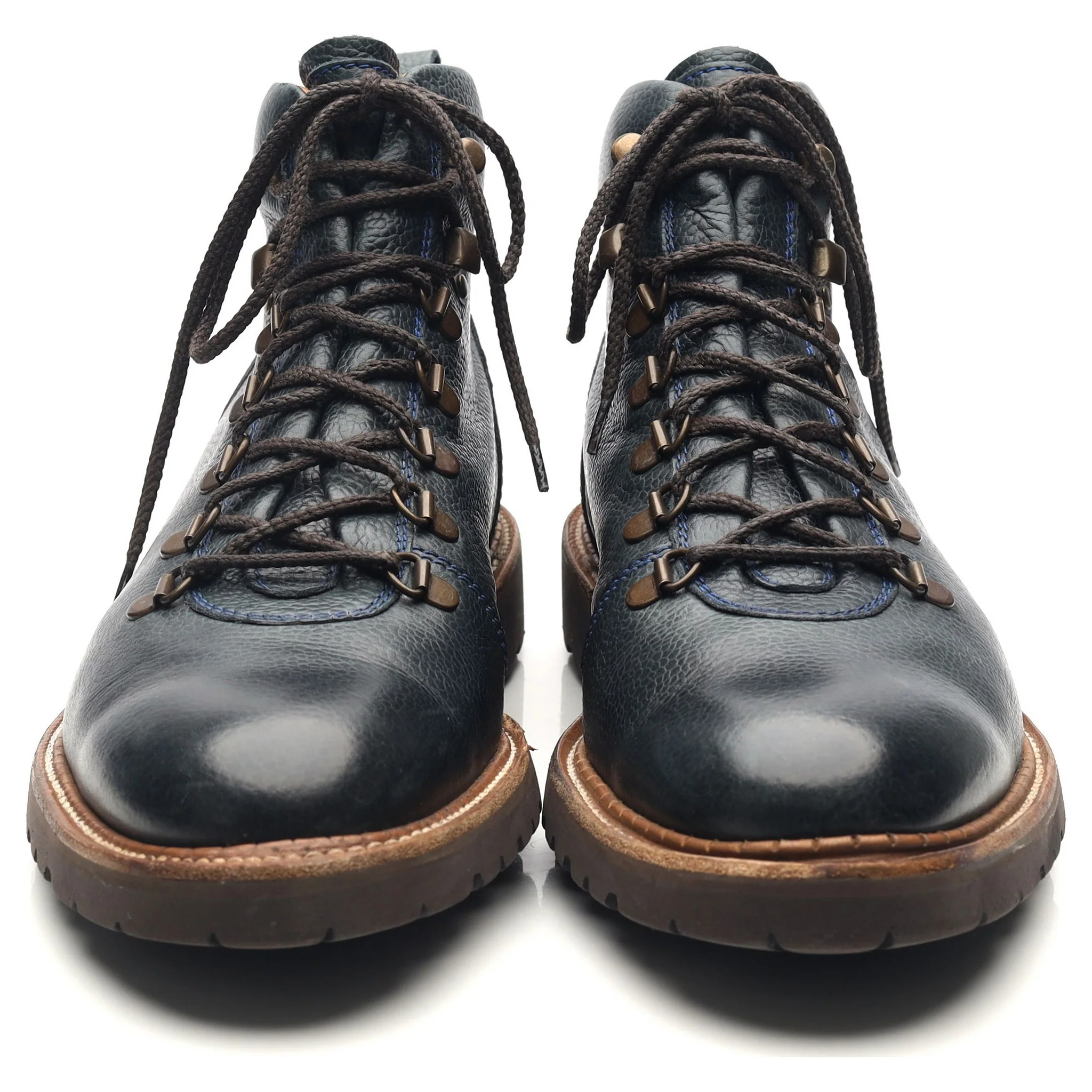 'Glencoe' Navy Blue Leather Hiker Boots UK 9.5 F - Image 8