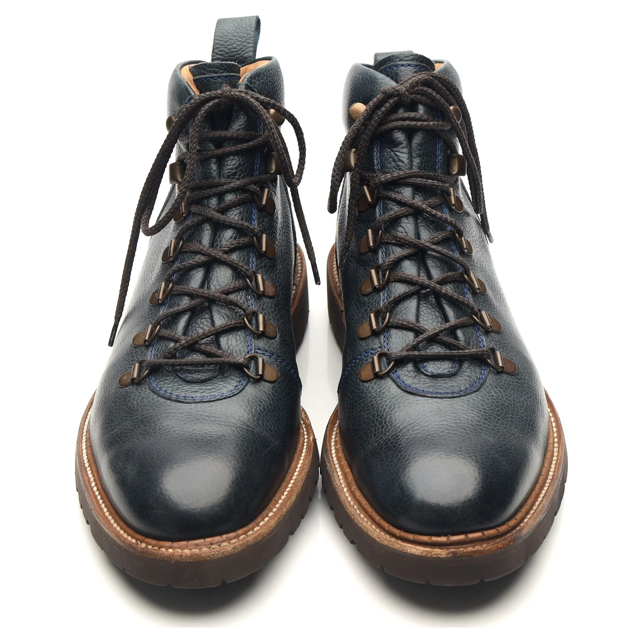 'Glencoe' Navy Blue Leather Hiker Boots UK 9.5 F - Image 9