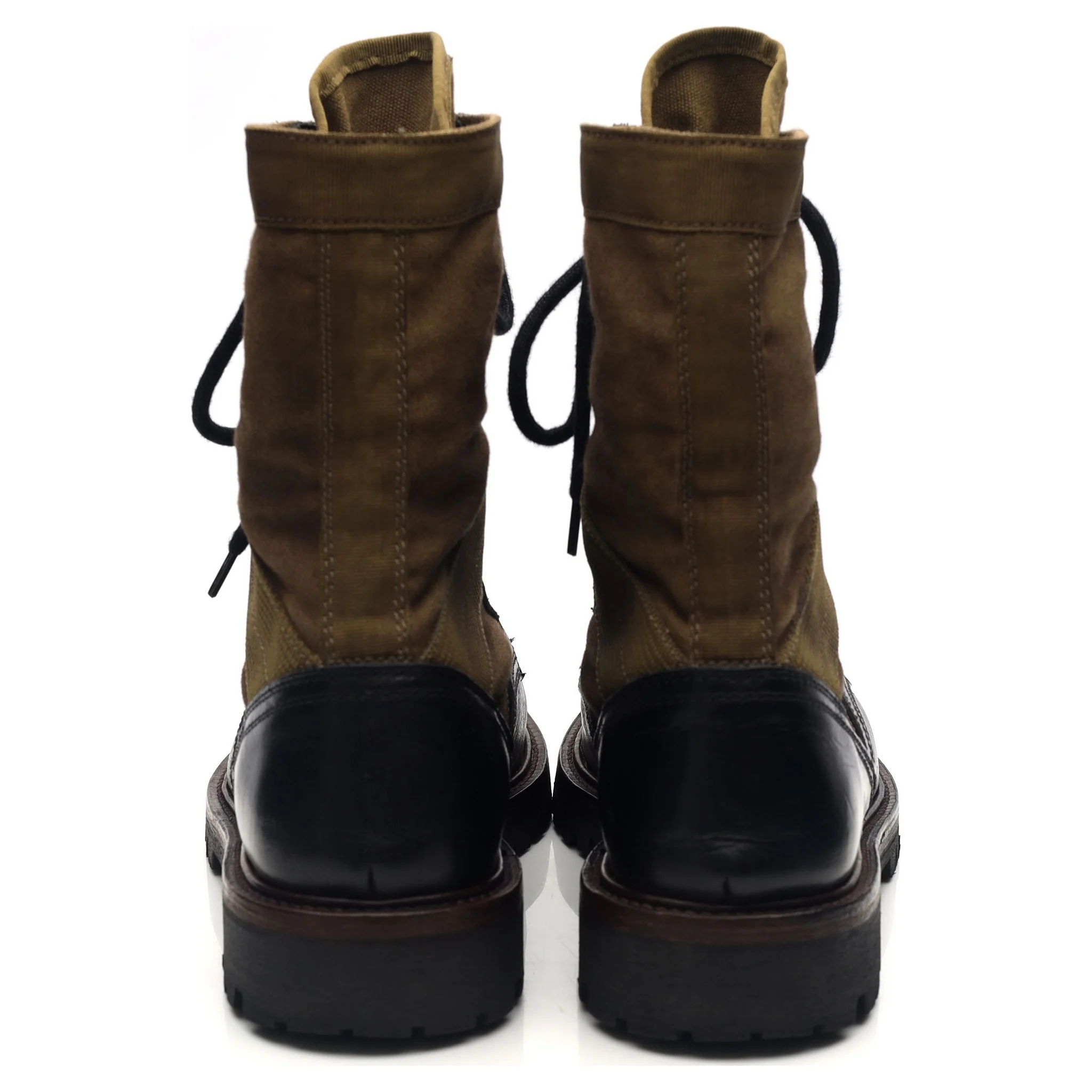 'Trooper' Black Leather Combat Boots UK 10 - Image 4