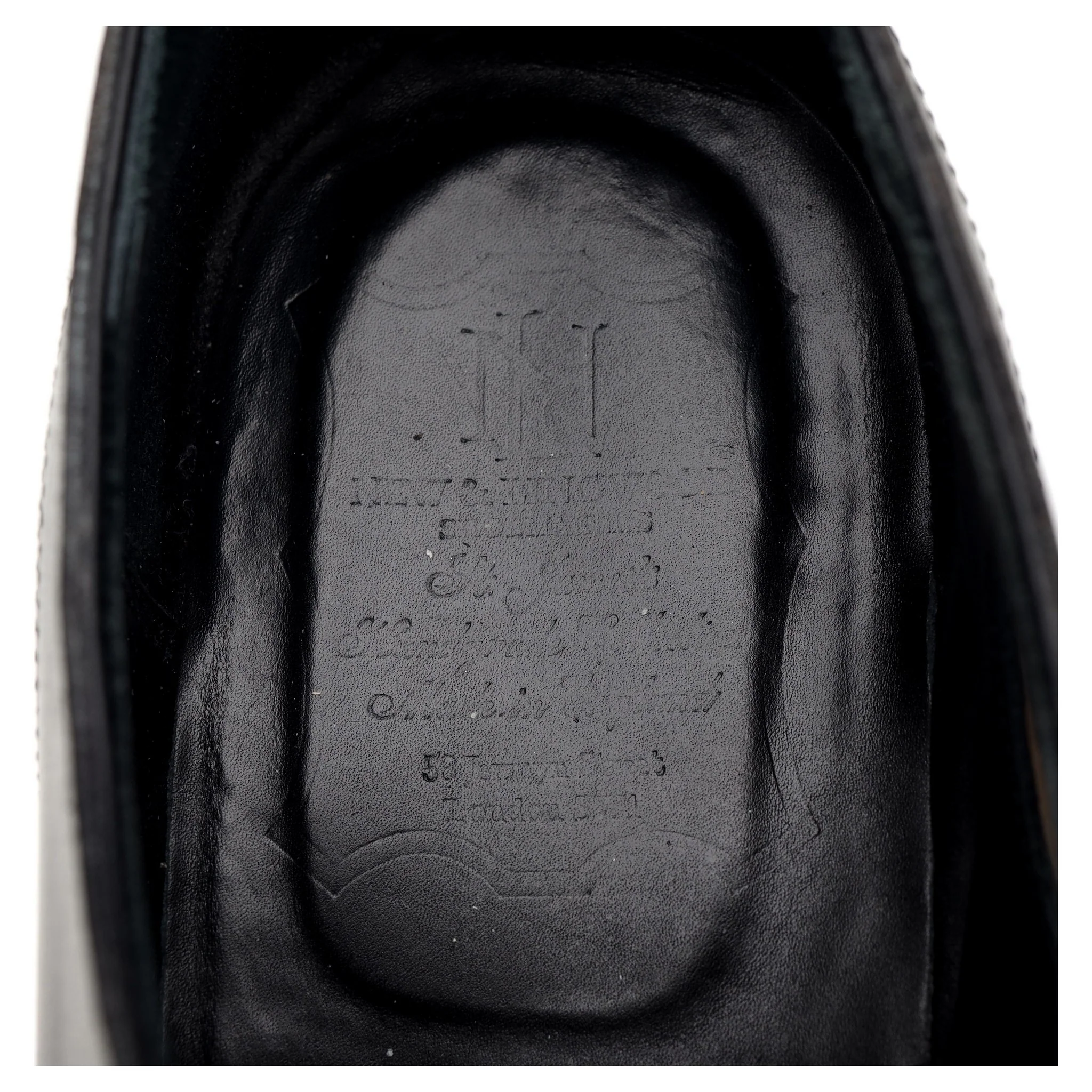 Black Leather Oxford Brogues UK 10 E - Image 7