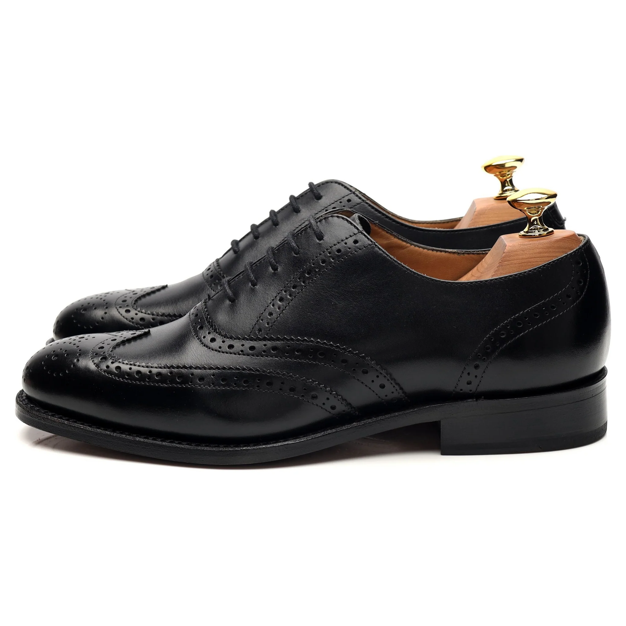 'Glasgow' Black Leather Oxford Brogues UK 6 G - Image 3