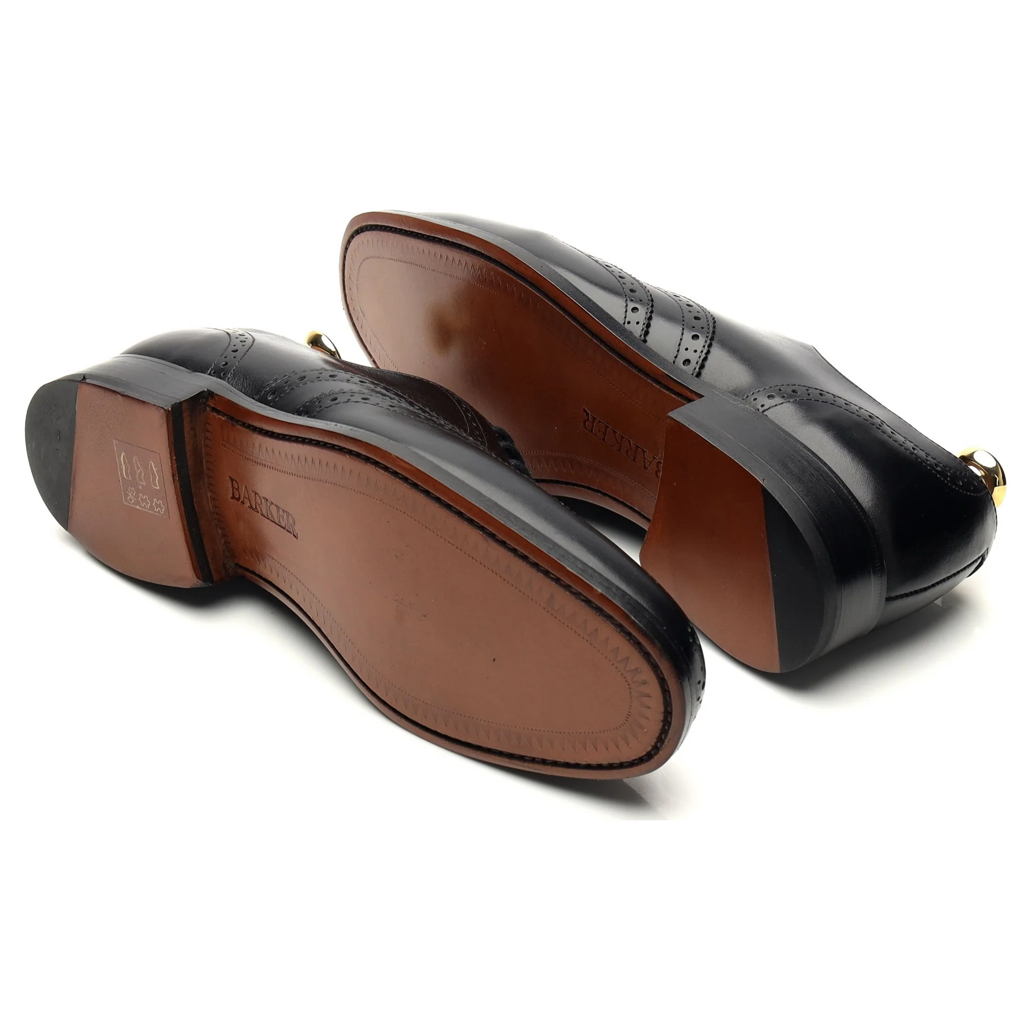 'Glasgow' Black Leather Oxford Brogues UK 6 G - Image 5