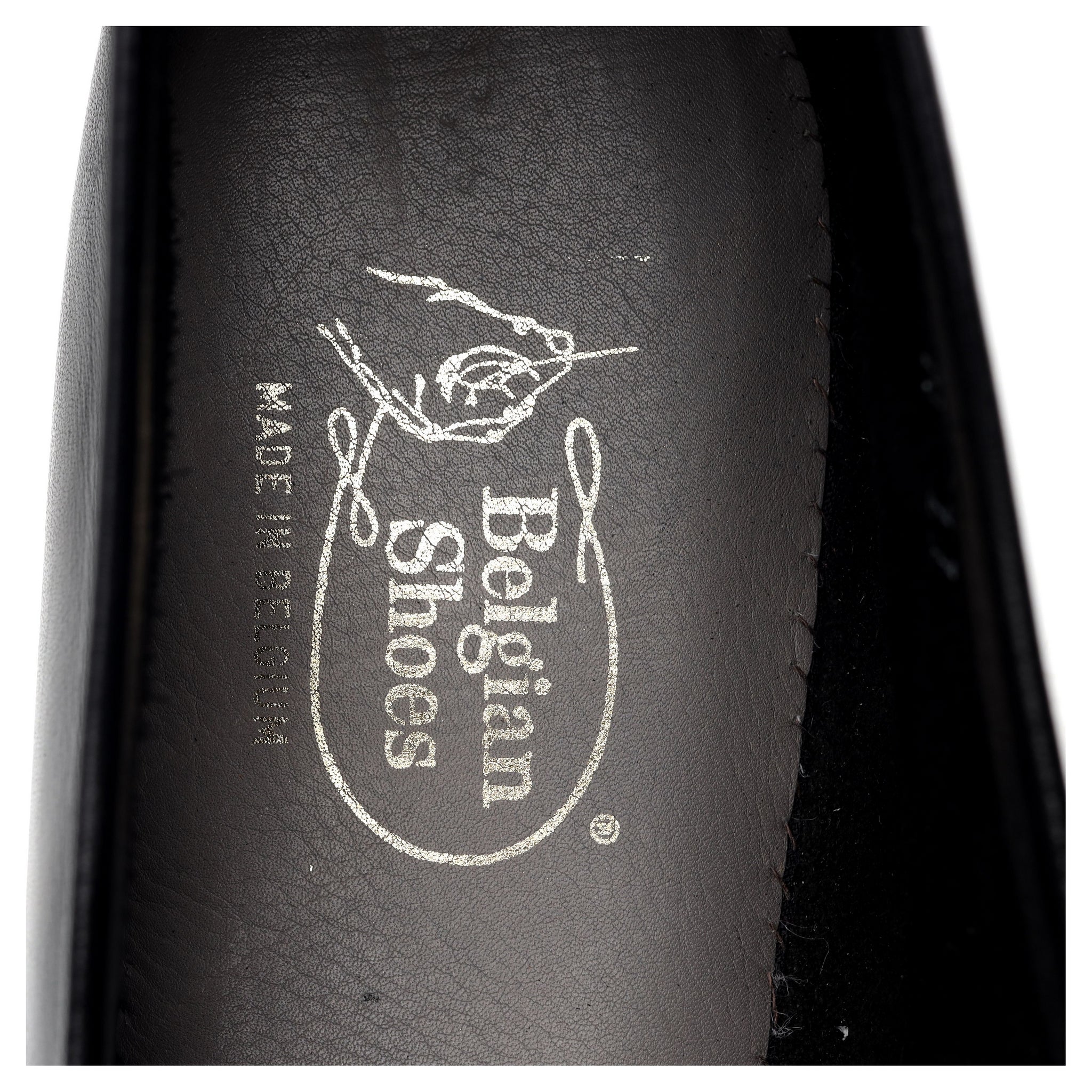 'Mr. Casual' Black Leather Slip On Belgian Loafers UK 10 US 11 - Image 12