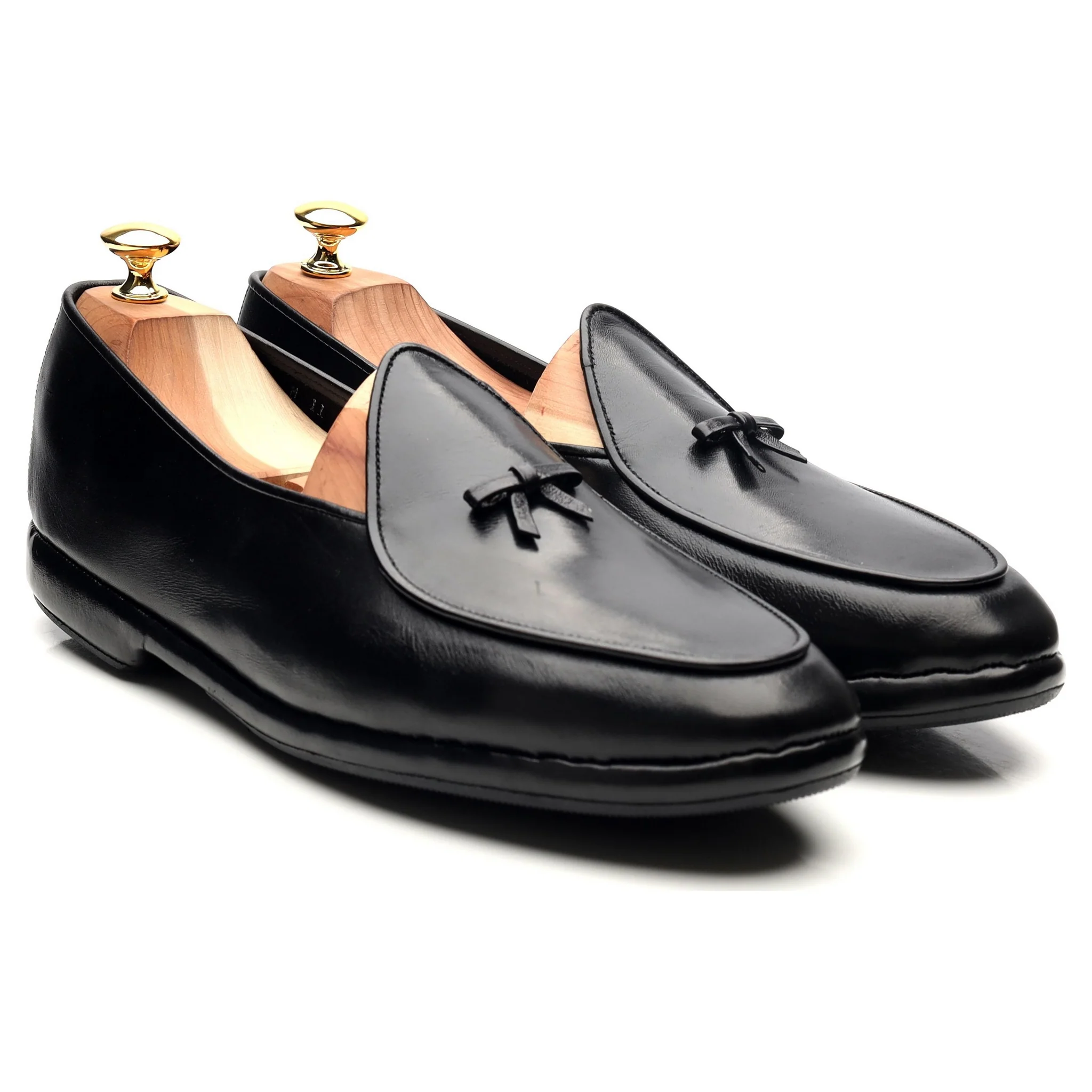'Mr. Casual' Black Leather Slip On Belgian Loafers UK 10 US 11 - Image 7