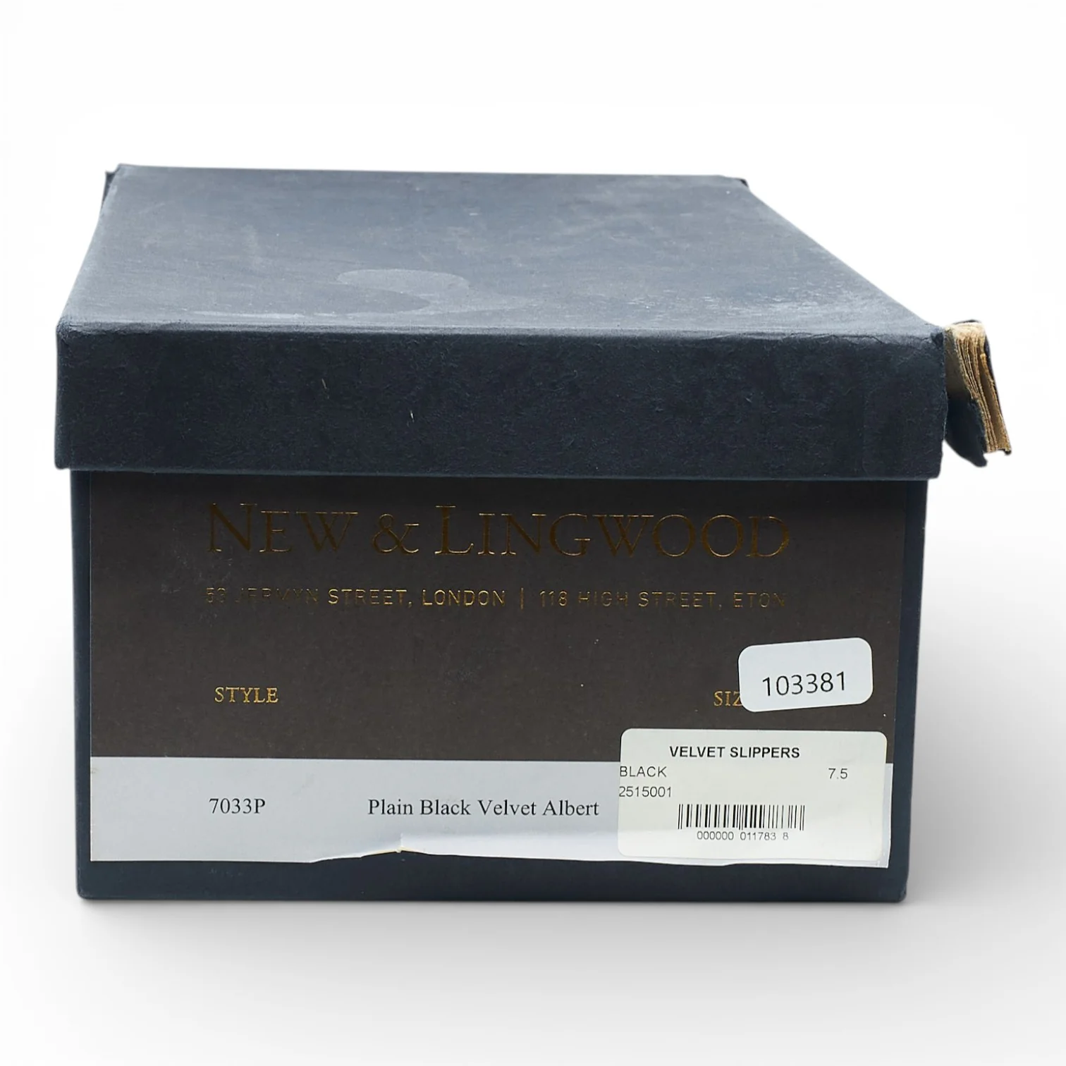 'Albert' Black Velvet Slippers UK 7.5 - Image 8