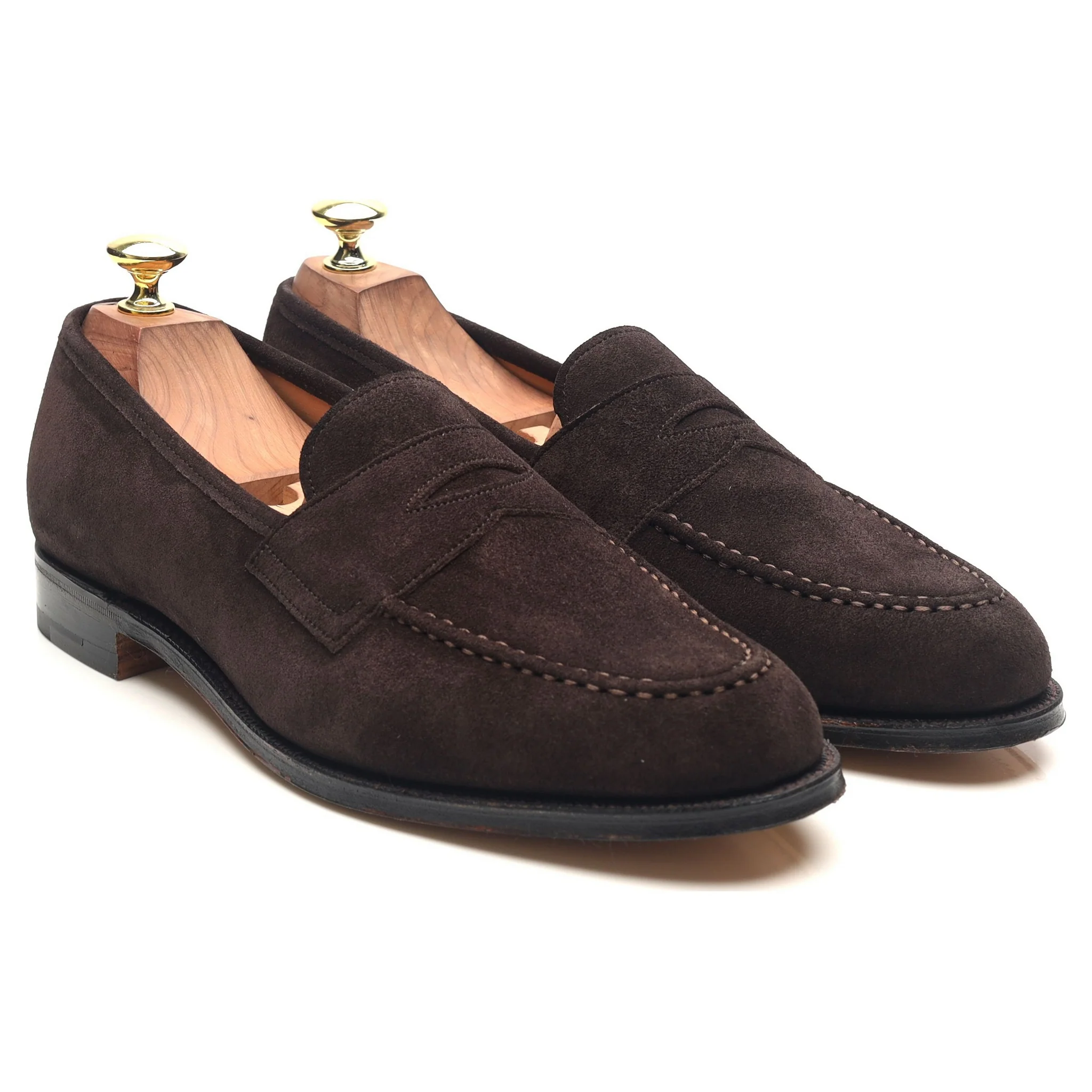 'Ebury' Dark Brown Suede Loafers UK 7.5 F - Image 7