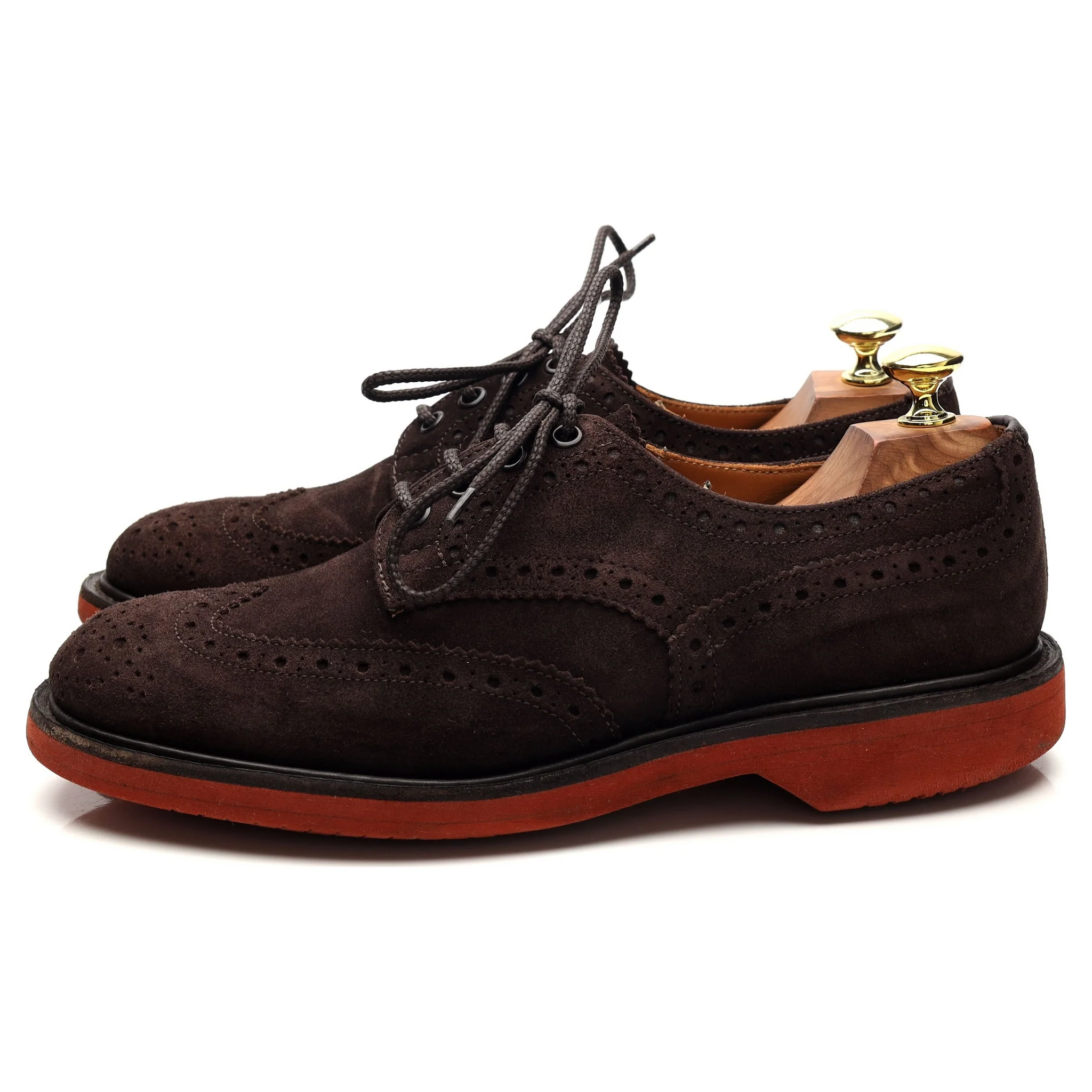 'Bourton' Dark Brown Suede Derby Brogues UK 7 - Image 3
