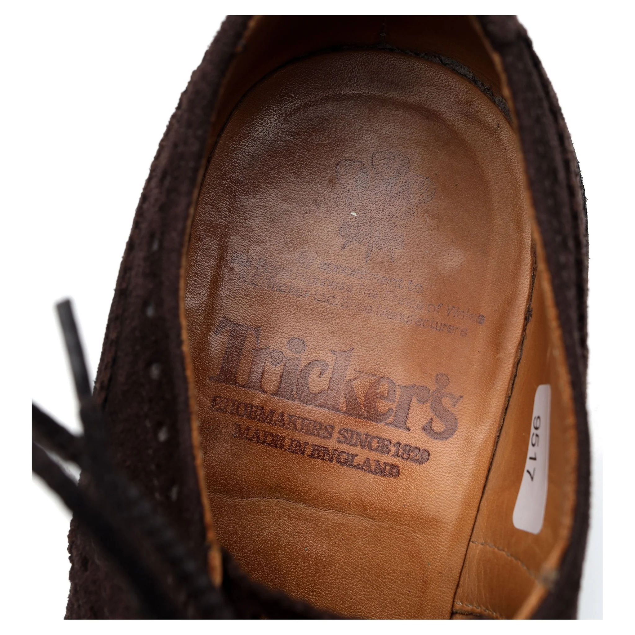 'Bourton' Dark Brown Suede Derby Brogues UK 7 - Image 6