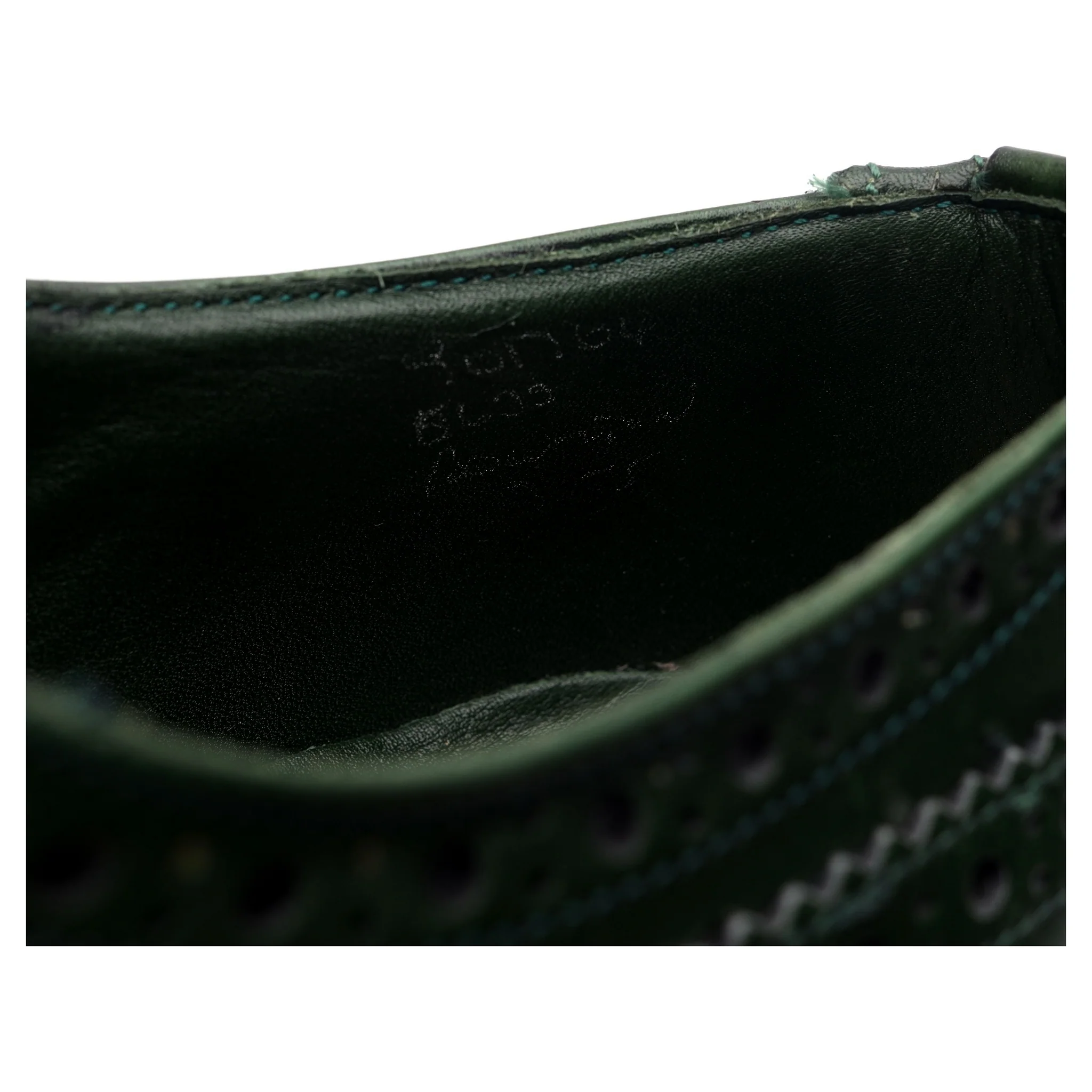 'Bourton' Green Leather Derby Brogues UK 7 - Image 13