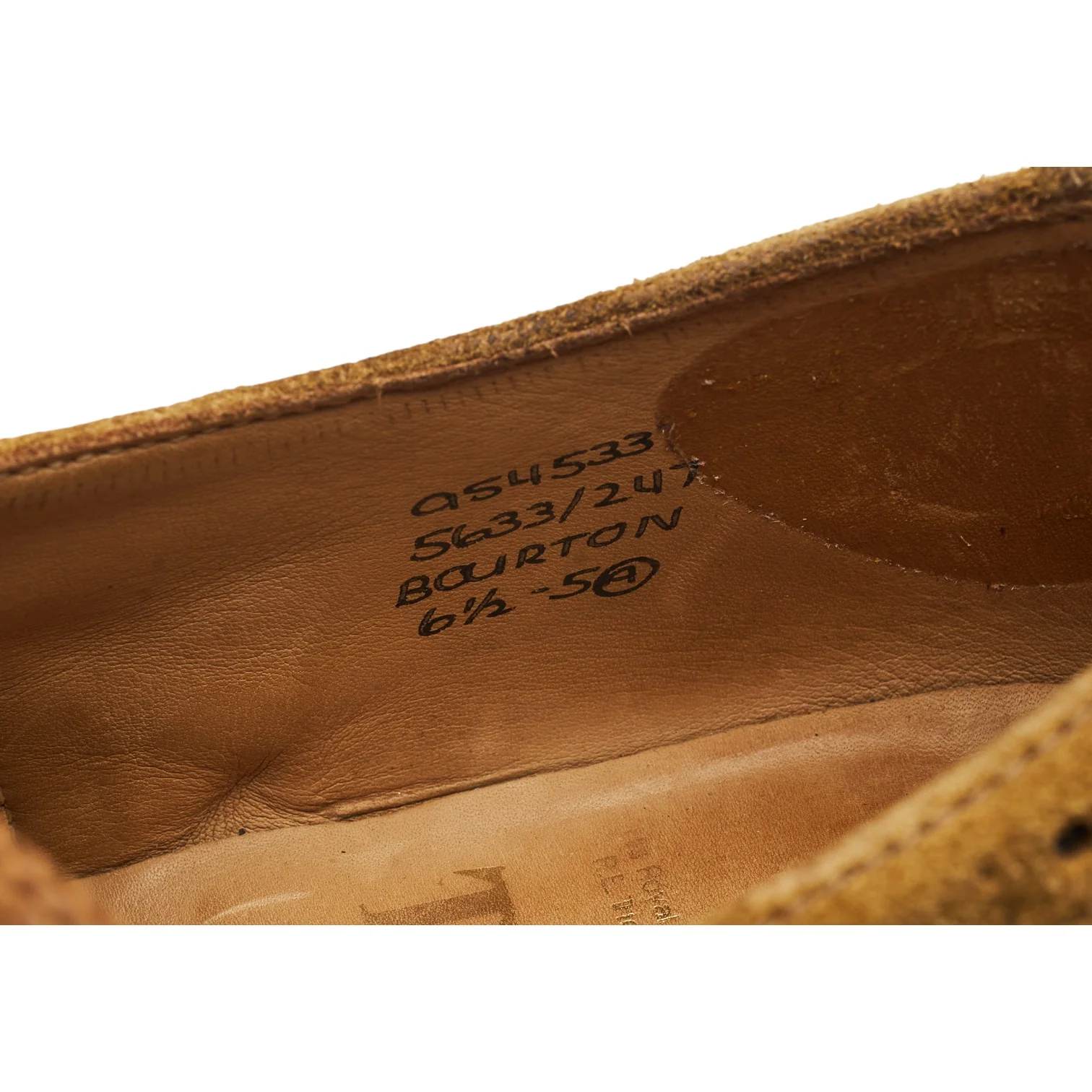 'Bourton' Sand Suede Derby Brogues UK 6.5 - Image 7