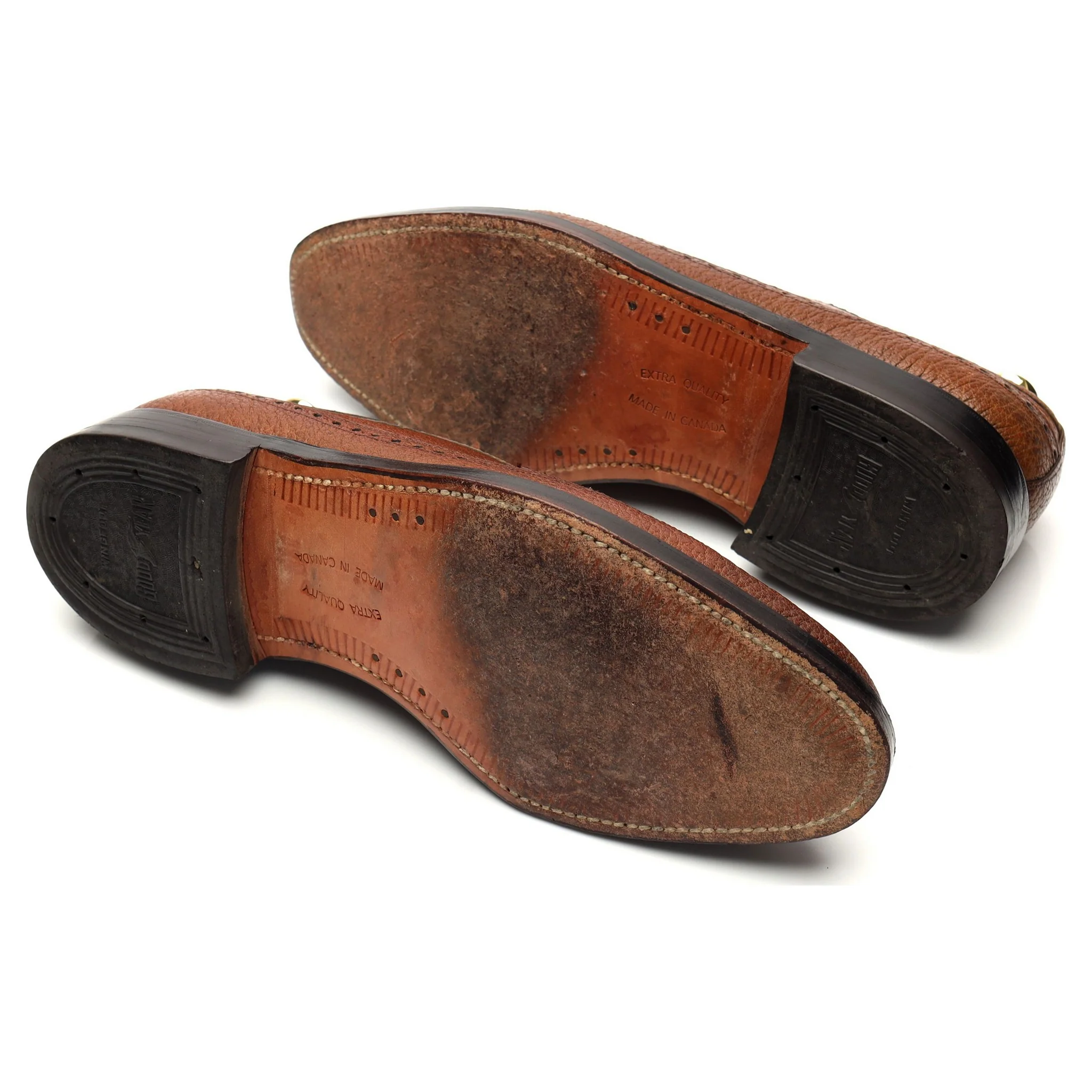 Brown Grain Bison Leather Derby Brogues UK 8.5 US 9.5 D - Image 5