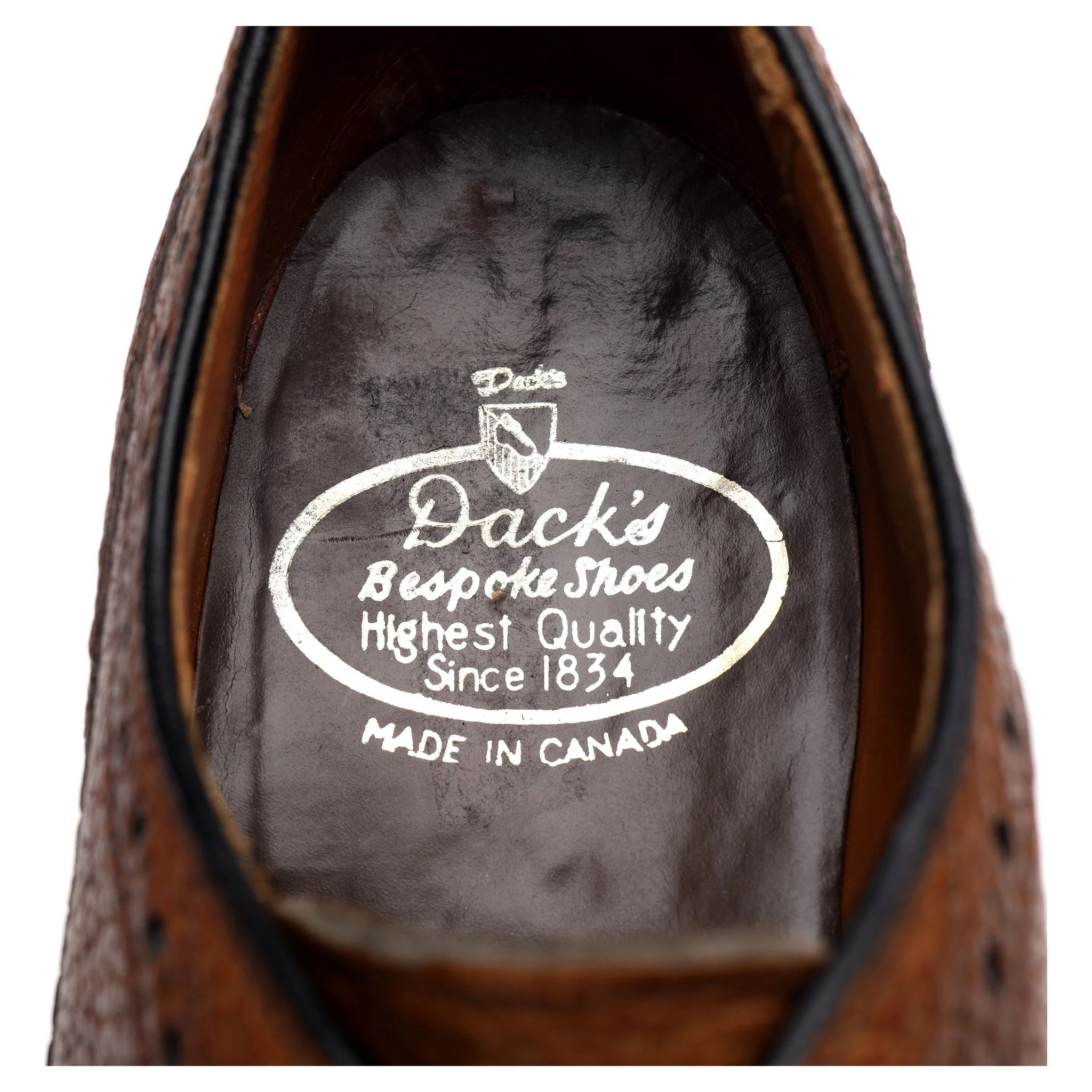 Brown Grain Bison Leather Derby Brogues UK 8.5 US 9.5 D - Image 7