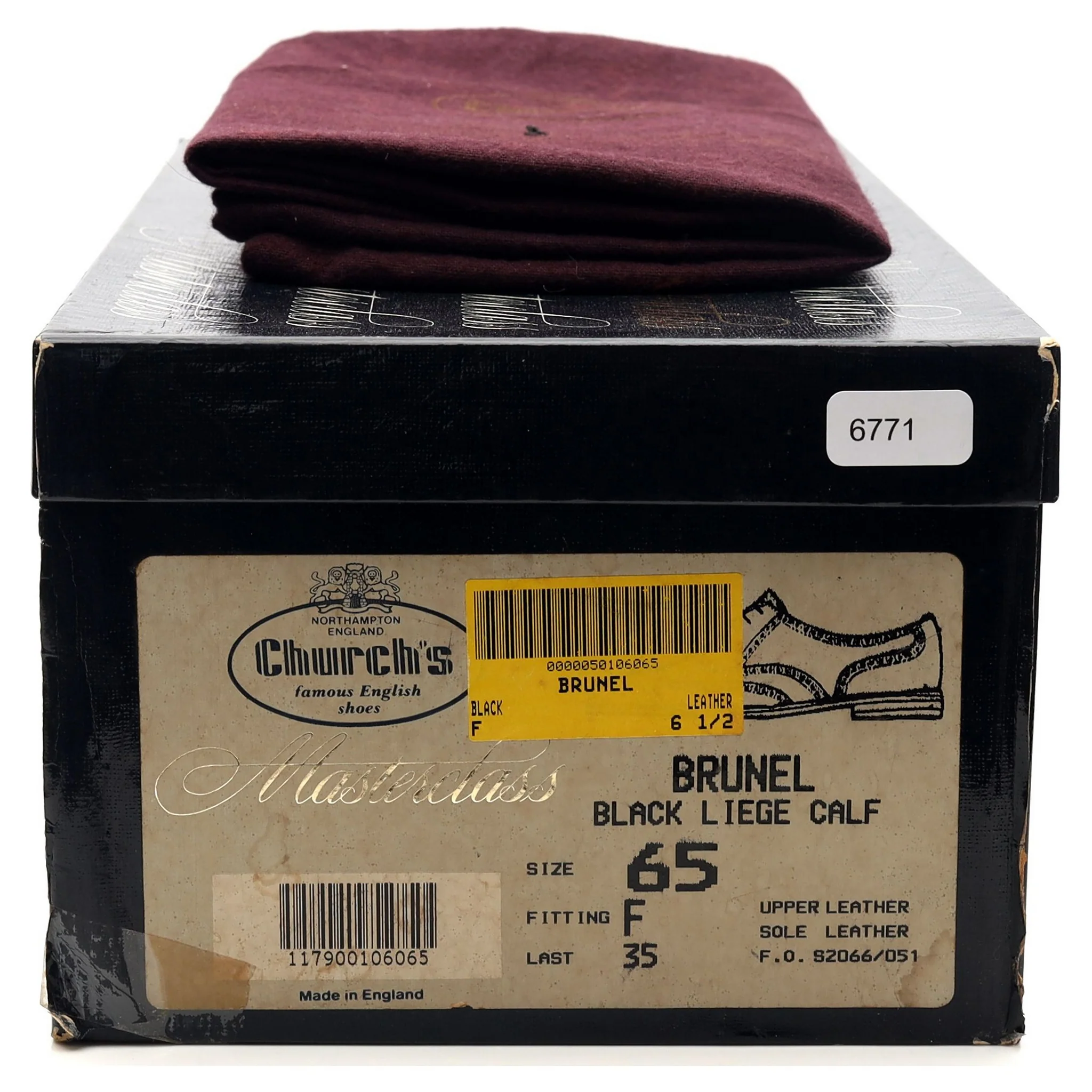 Masterclass 'Brunel' Black Leather Oxford Brogues UK 6.5 F - Image 14