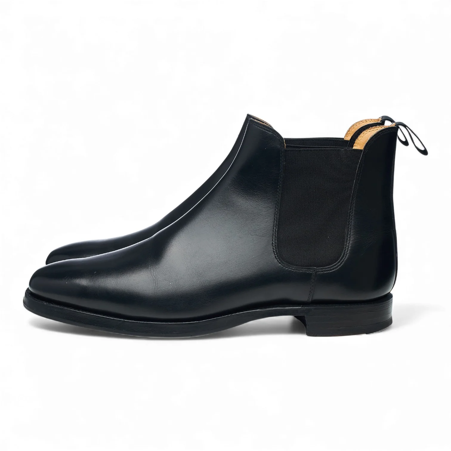 'Chelsea 3' Black Leather Chelsea Boots UK 6 E - Image 3