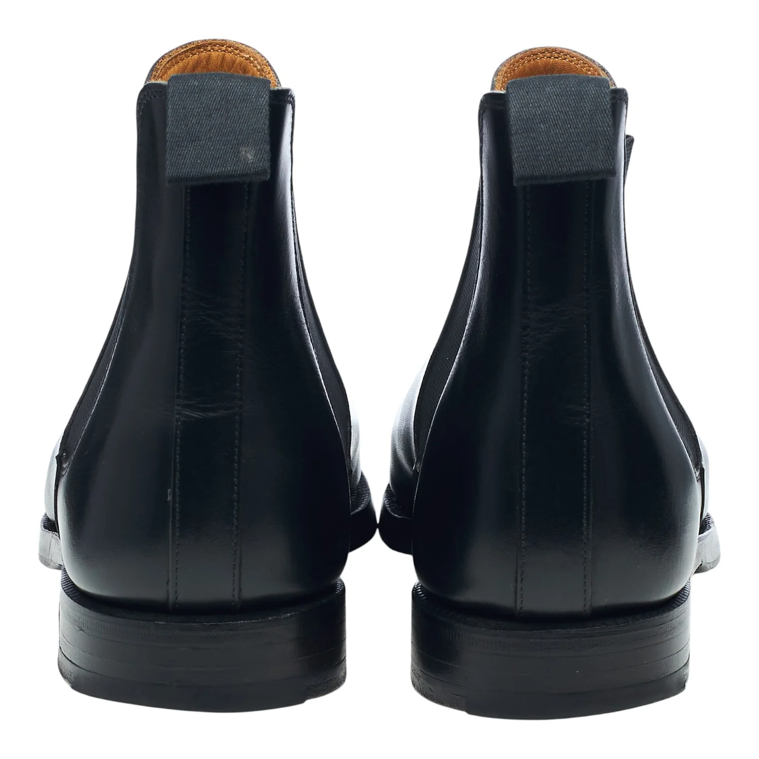 'Chelsea 3' Black Leather Chelsea Boots UK 6 E - Image 4