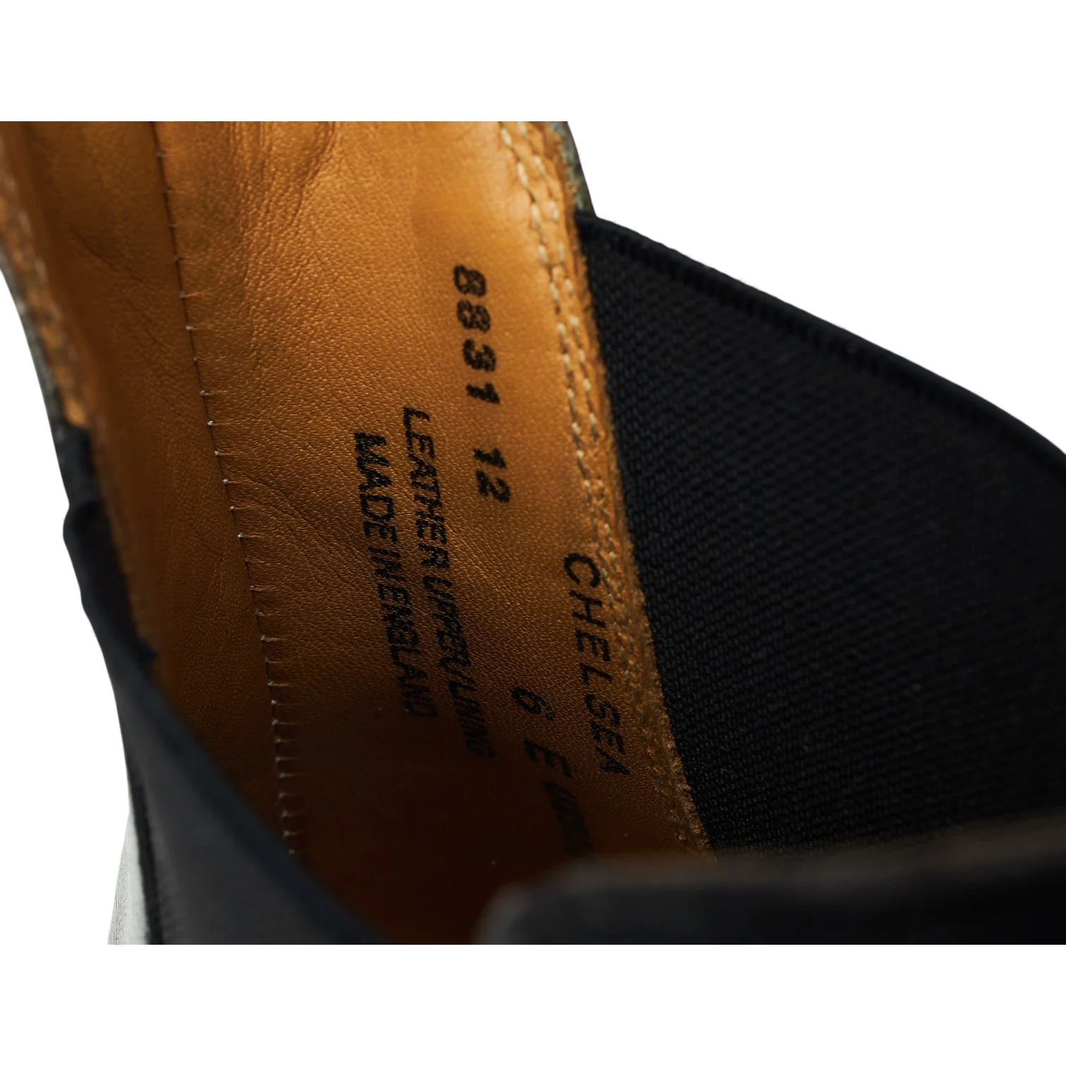 'Chelsea 3' Black Leather Chelsea Boots UK 6 E - Image 7