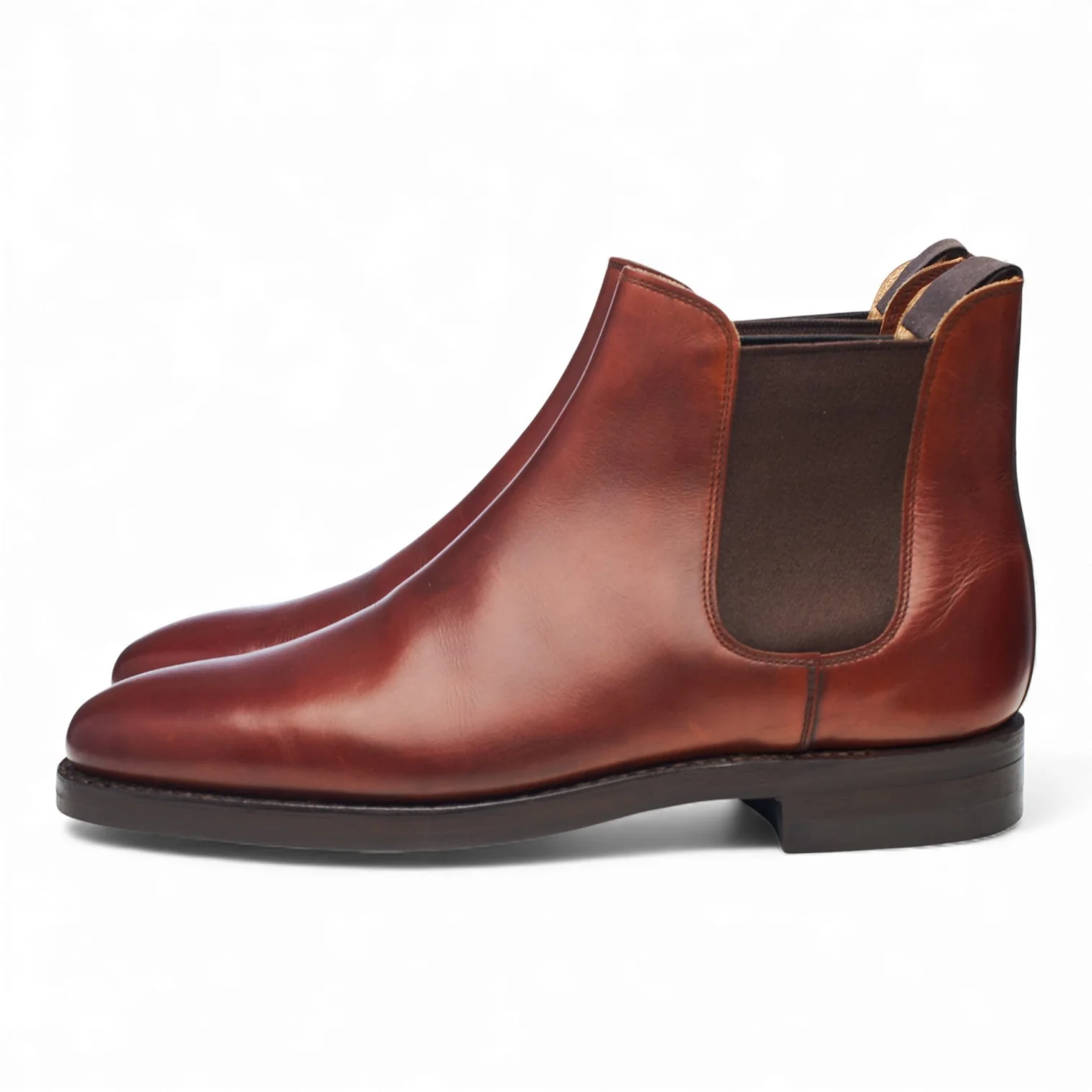 'Chelsea' Tan Brown Leather Chelsea Boots UK 6 E - Image 3