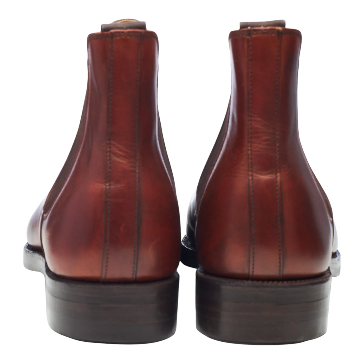 'Chelsea' Tan Brown Leather Chelsea Boots UK 6 E - Image 4