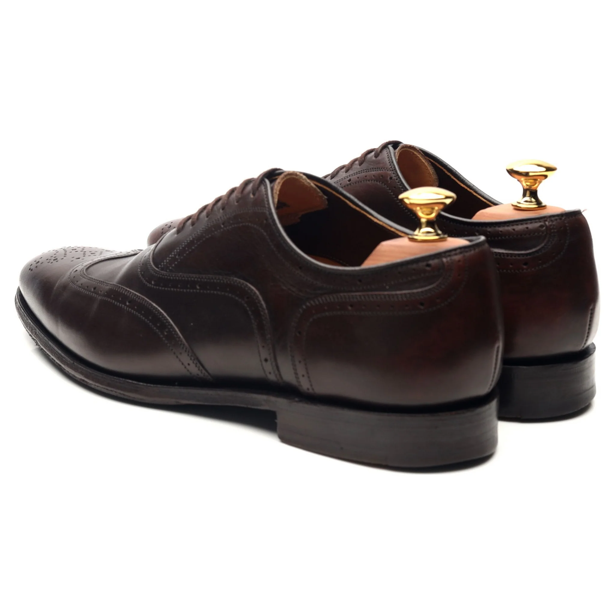 Dark Brown Leather Brogues UK 6 G - Image 3
