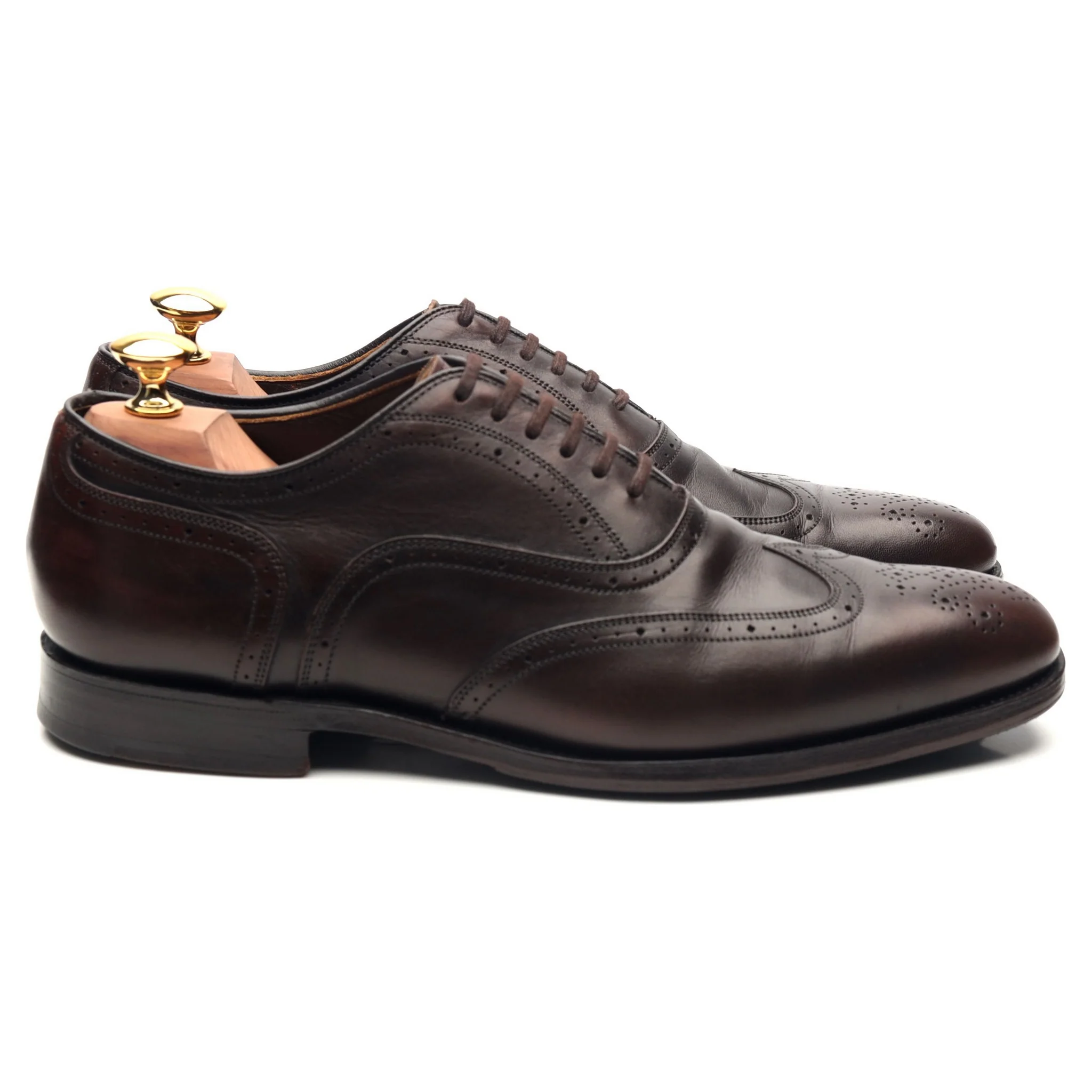 Dark Brown Leather Brogues UK 6 G - Image 6