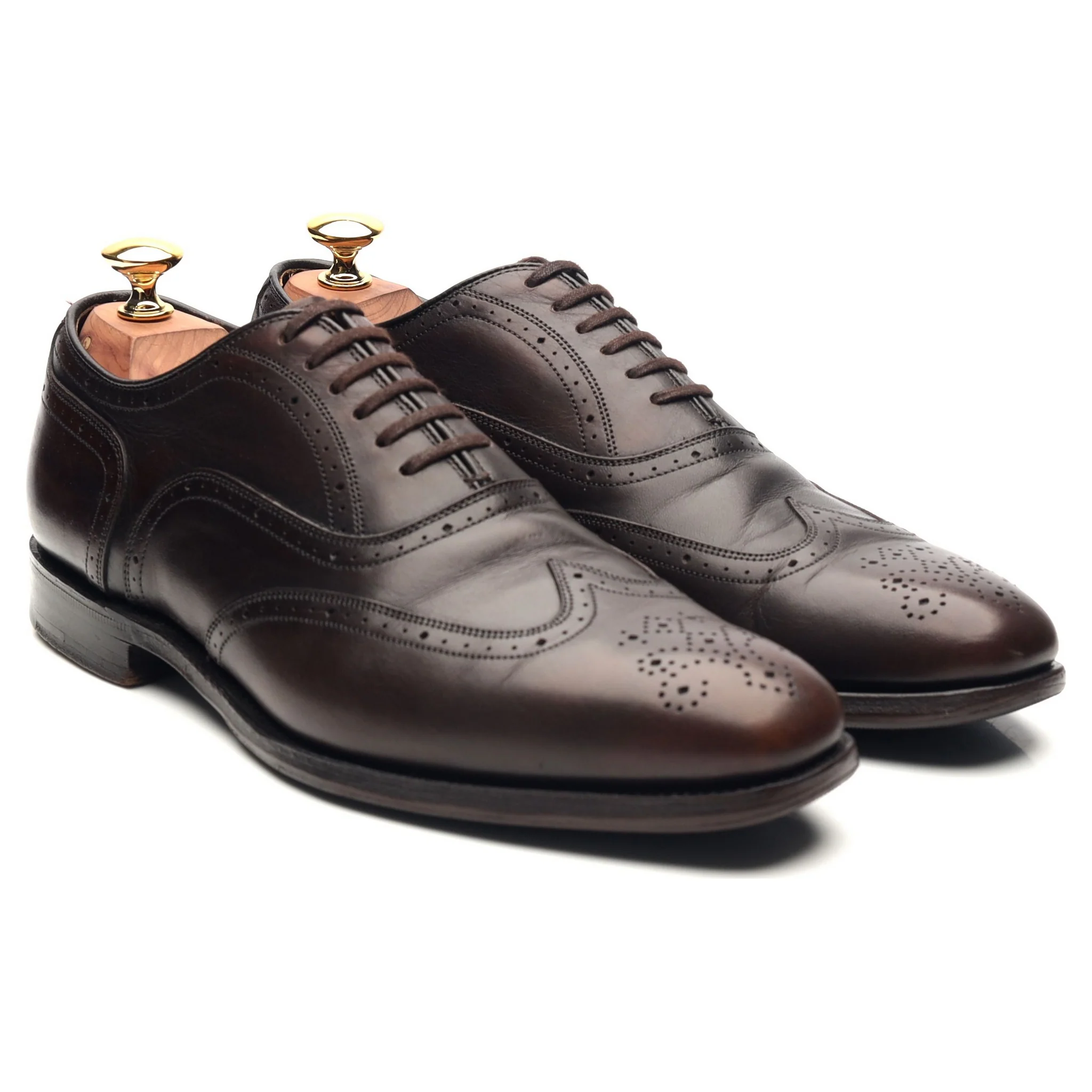 Dark Brown Leather Brogues UK 6 G - Image 7