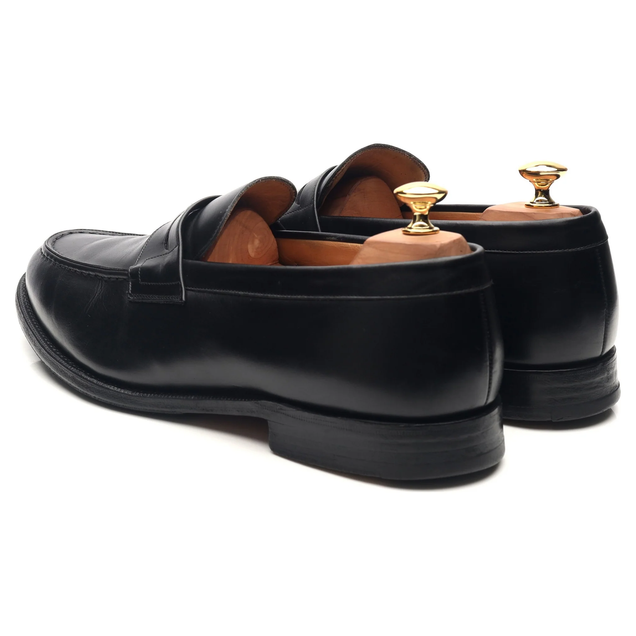 'Darwin' Black Leather Loafers UK 10.5 H - Image 3