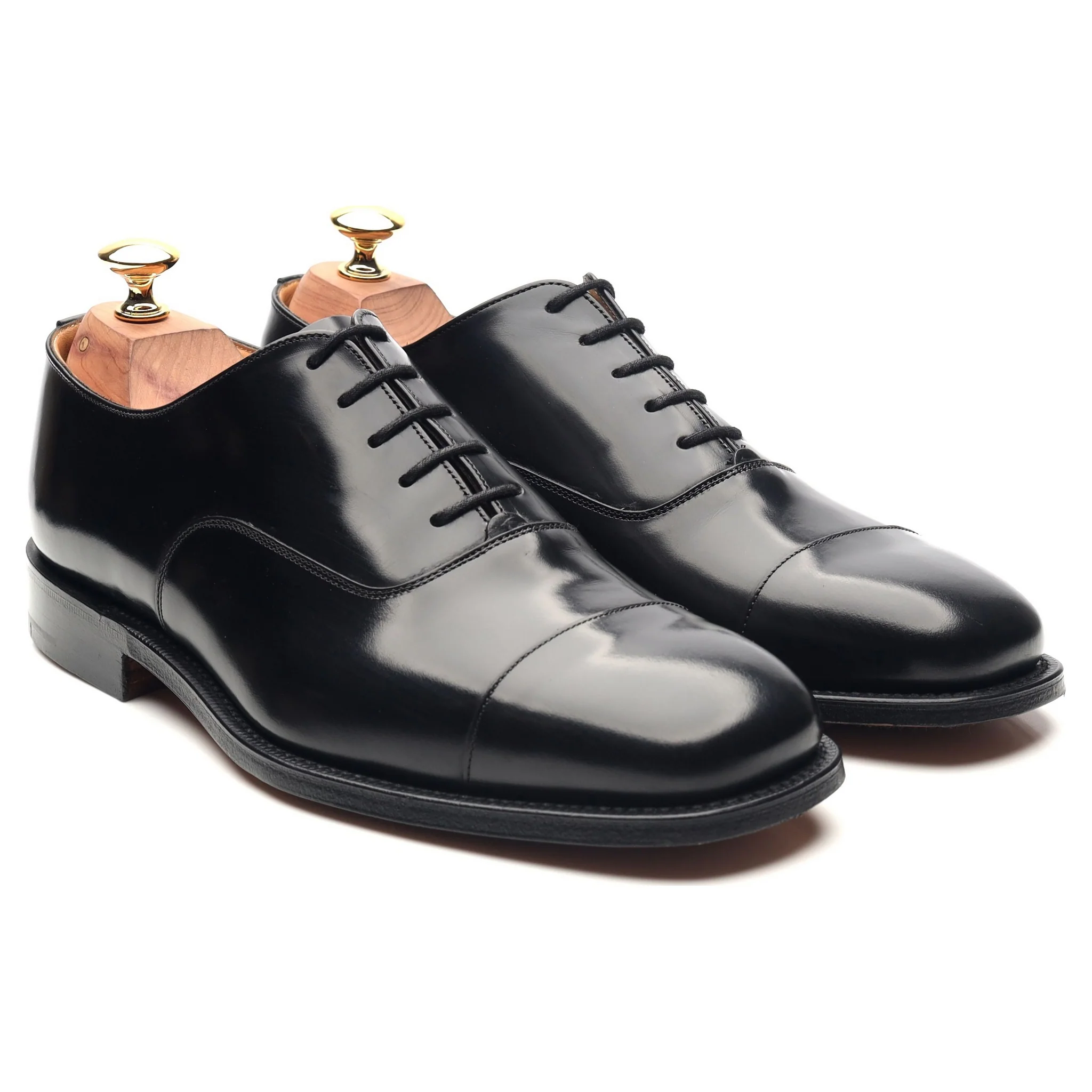 'Falmouth' Black Leather Oxford UK 6 G - Image 6