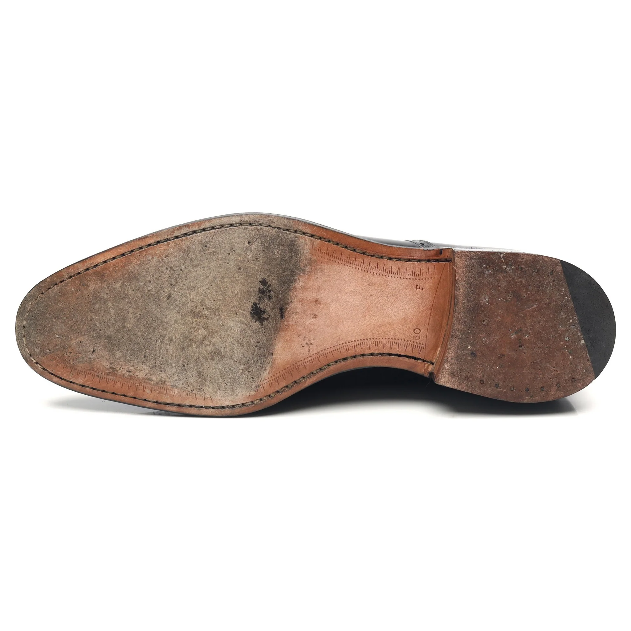 'London' Black Leather Oxford Semi Brogues UK 6 F - Image 10