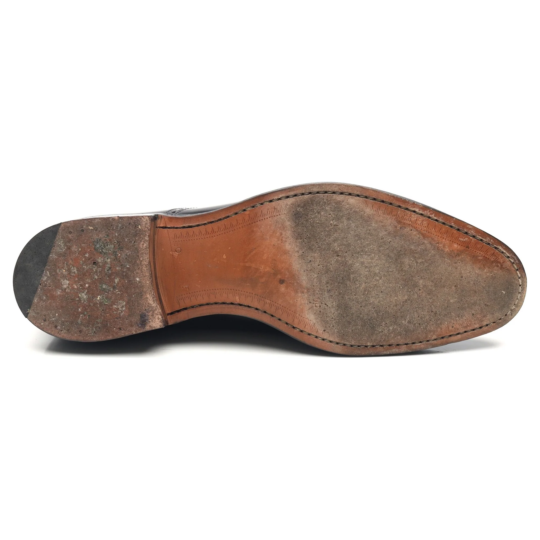 'London' Black Leather Oxford Semi Brogues UK 6 F - Image 11