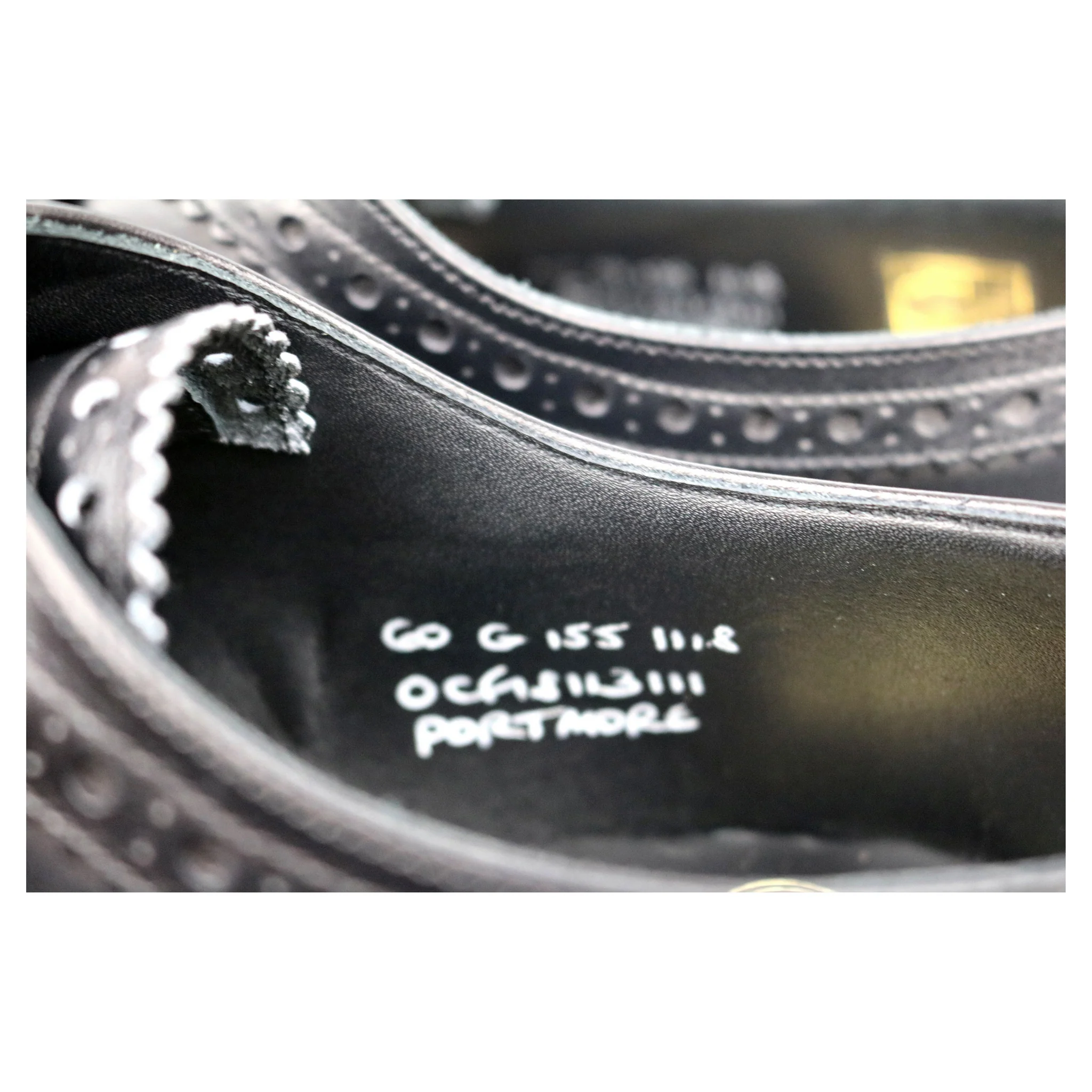 'Portmore' Black Leather Derby Brogues UK 6 G - Image 10
